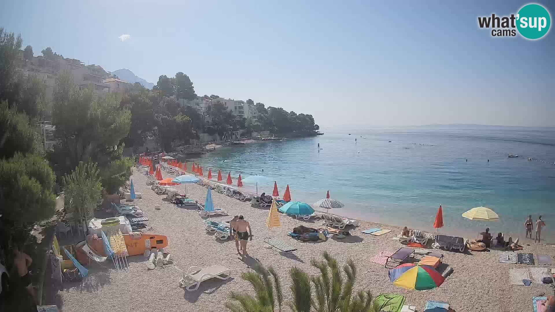 Webcam Playa Lučica Brela – Vista en directo de la costa adriática