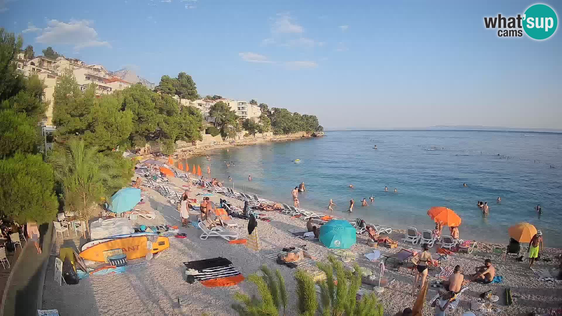 Webcam Lučica Beach Brela – Live View from the Adriatic Coast