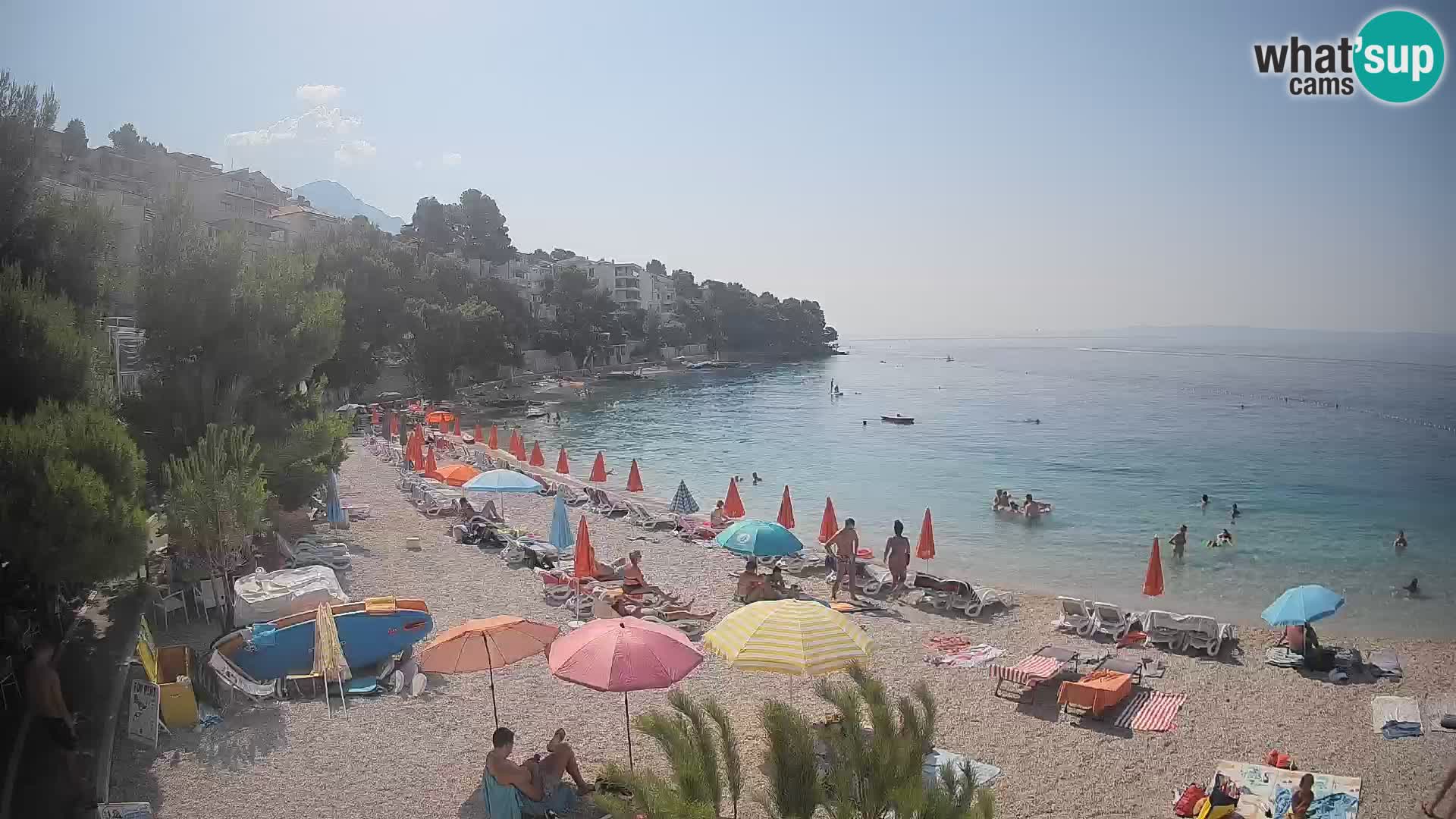 Webcam Playa Lučica Brela – Vista en directo de la costa adriática