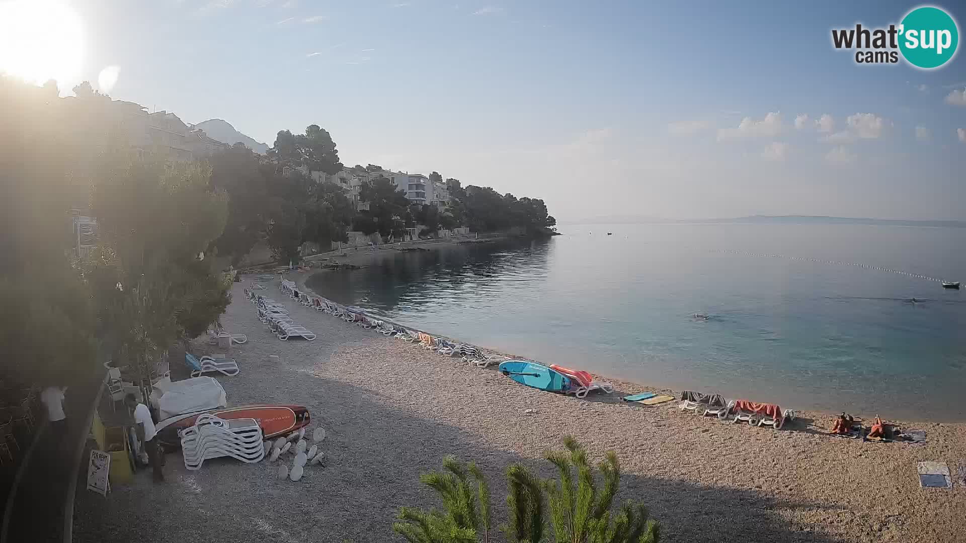 Webcam Playa Lučica Brela – Vista en directo de la costa adriática