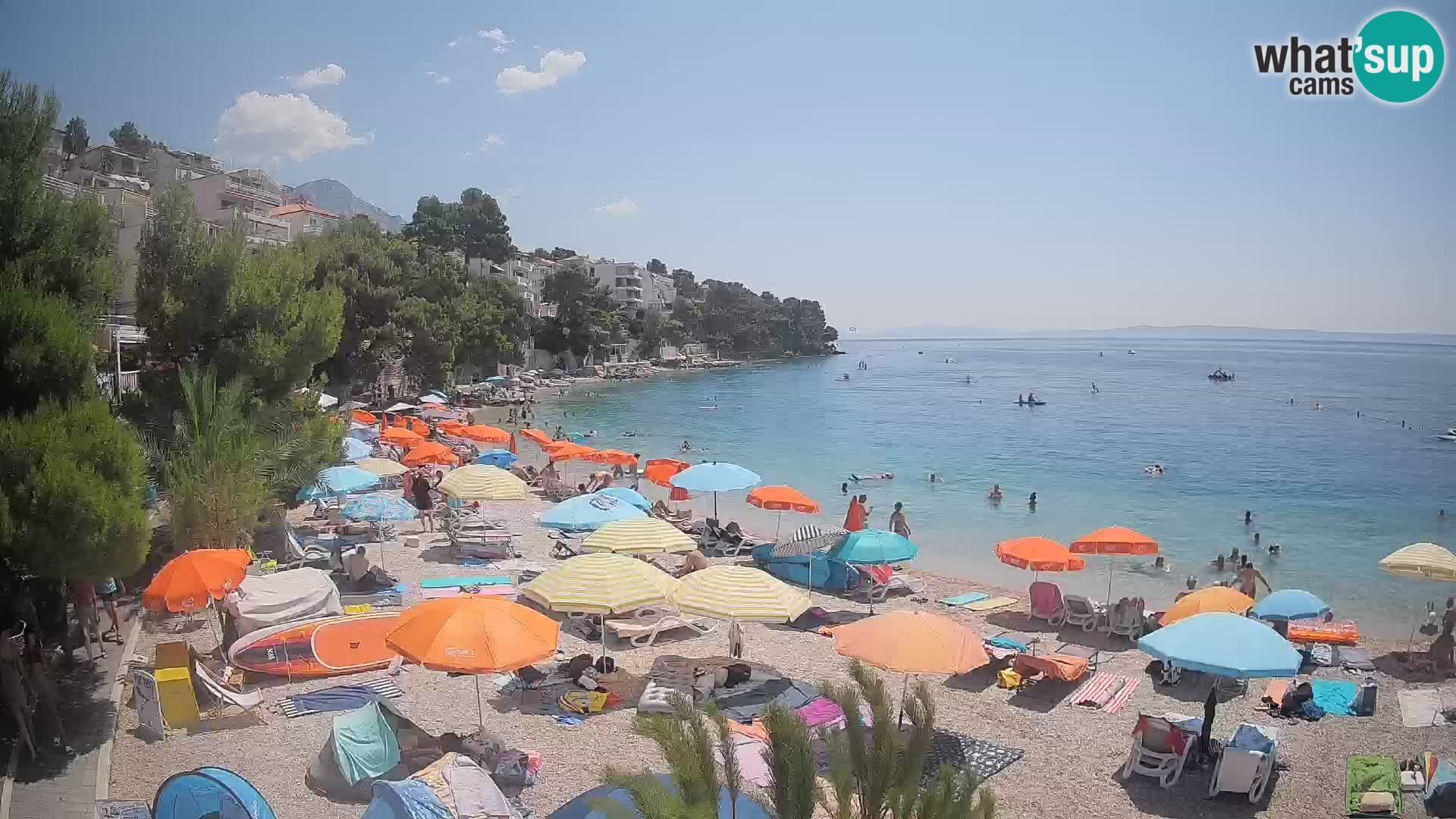 Webcam Lučica Beach Brela – Live View from the Adriatic Coast