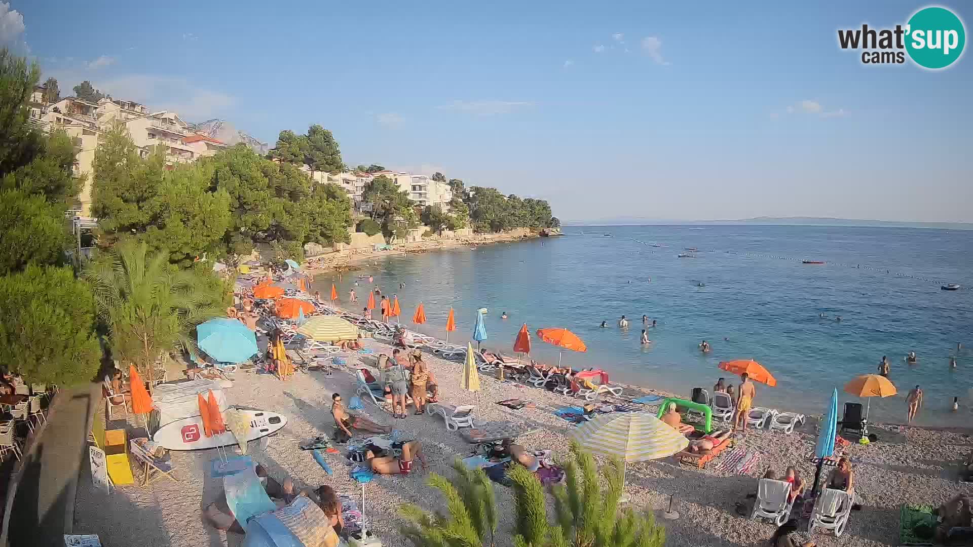 Webcam Playa Lučica Brela – Vista en directo de la costa adriática