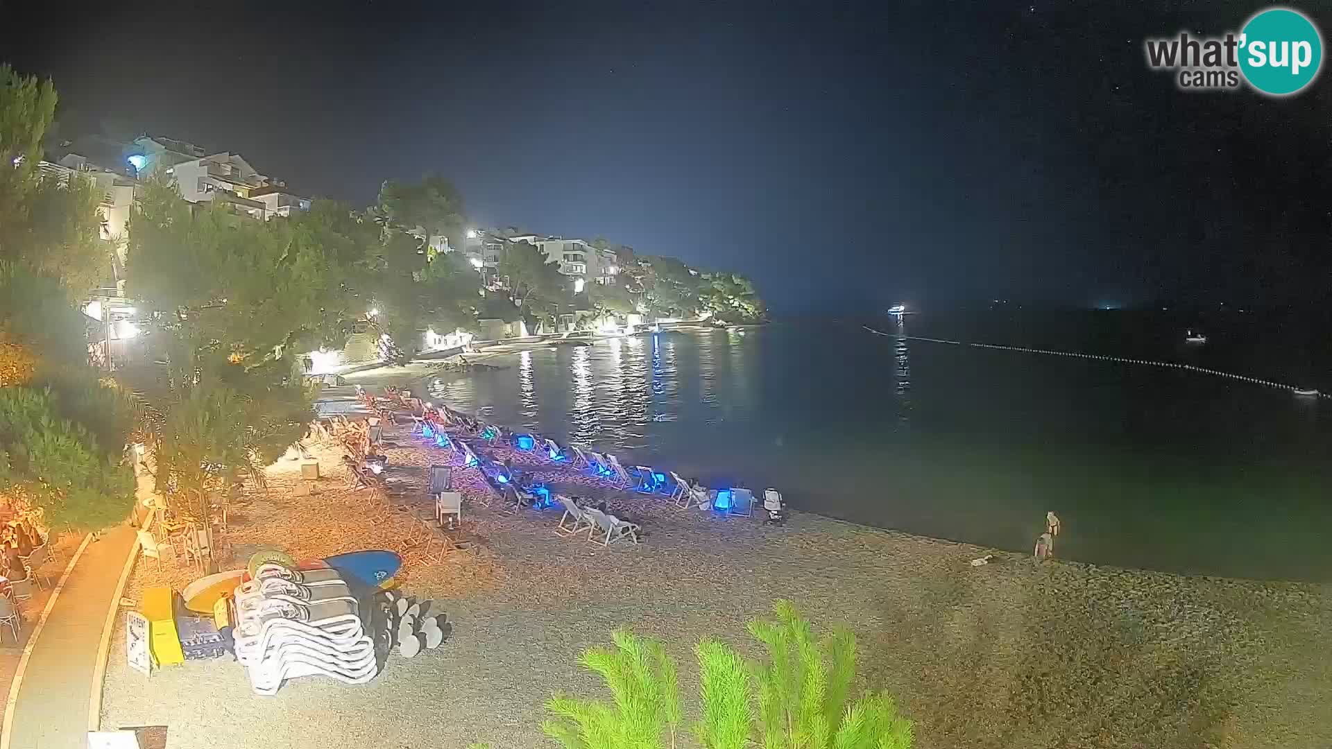 Web kamera Plaža Lučica Brela – Pogled uživo na jadransku obalu