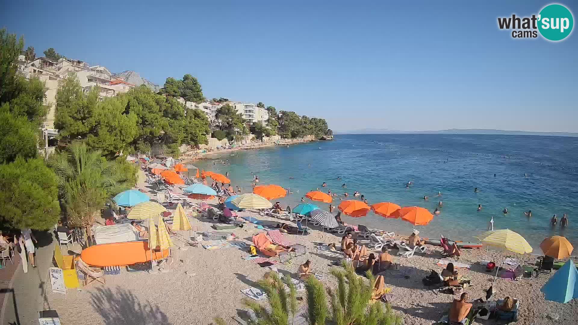 Webcam Lučica Beach Brela – Live View from the Adriatic Coast