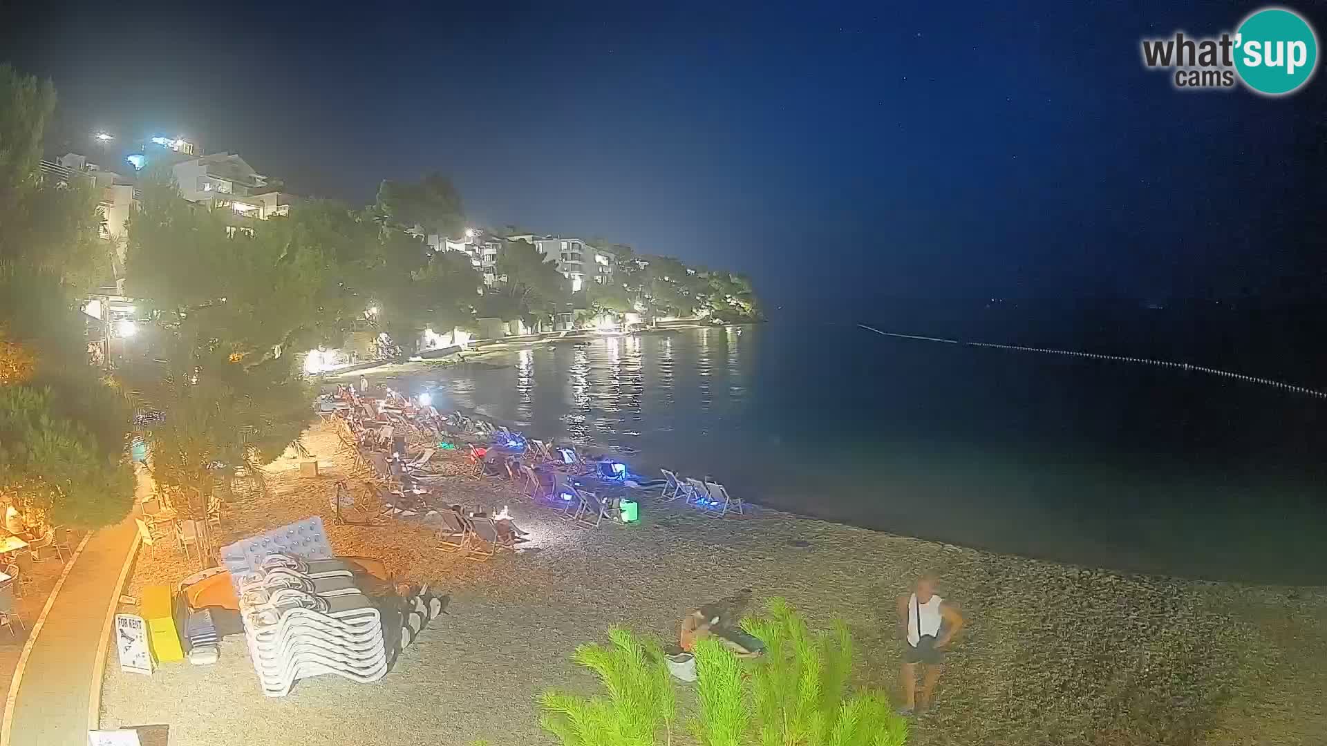 Webcam Plage Lučica Brela – Vue en direct sur la côte adriatique