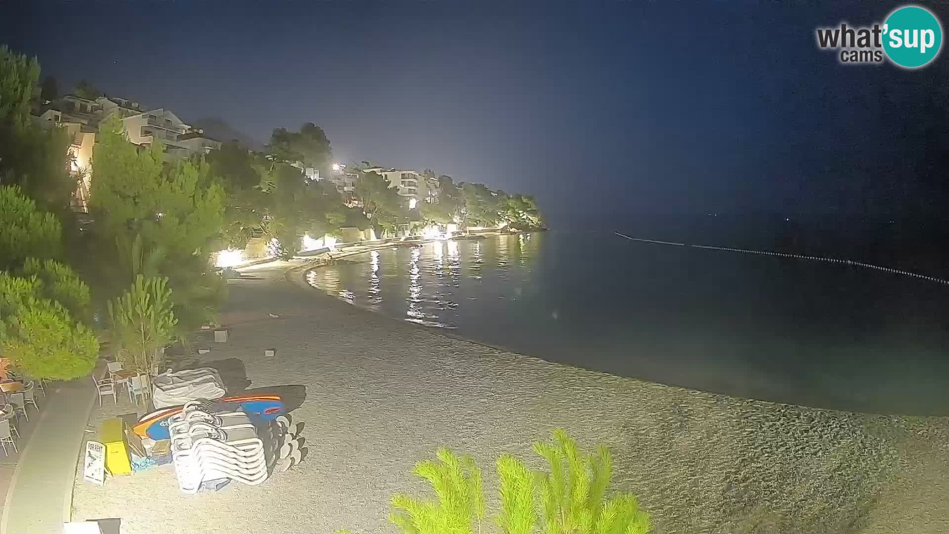 Webcam Lučica Strand Beach Brela – Liveblick von der Adriaküste
