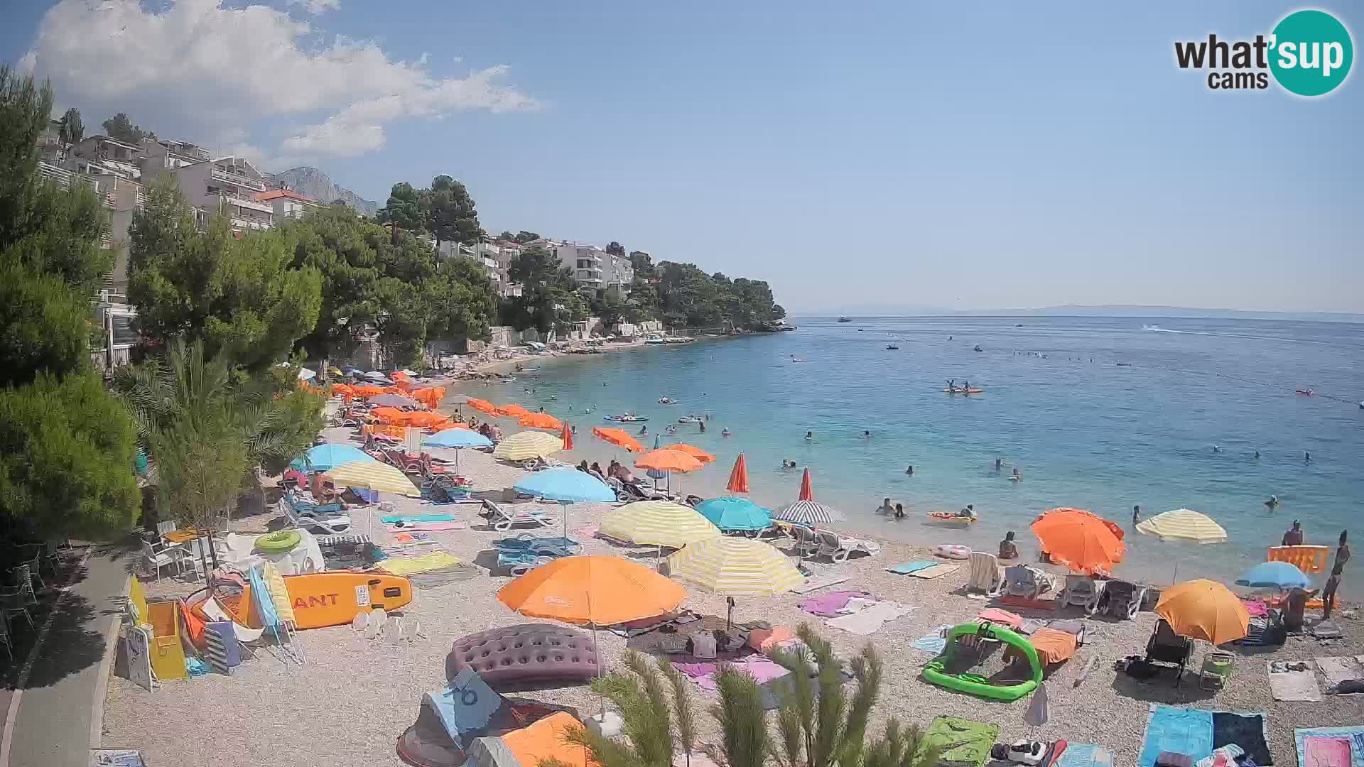 Webcam Plage Lučica Brela – Vue en direct sur la côte adriatique