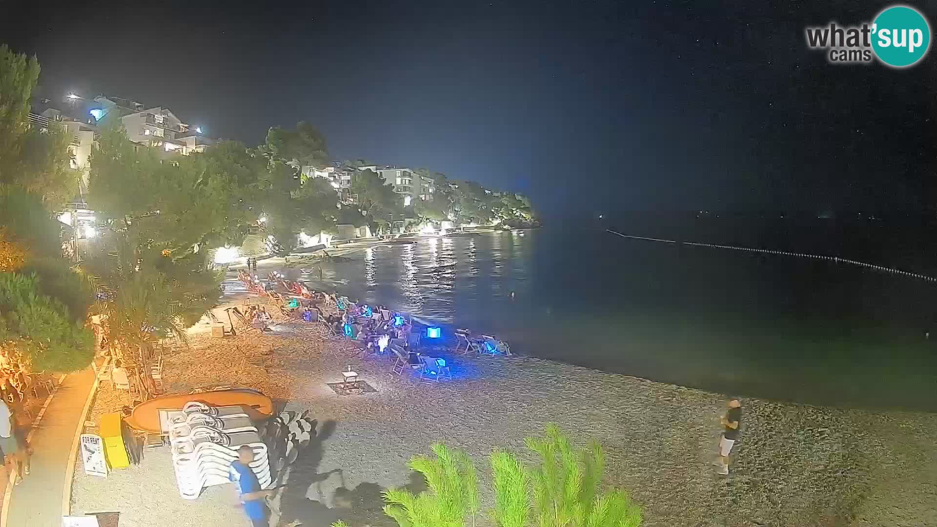 Webcam Lučica Strand Beach Brela – Liveblick von der Adriaküste