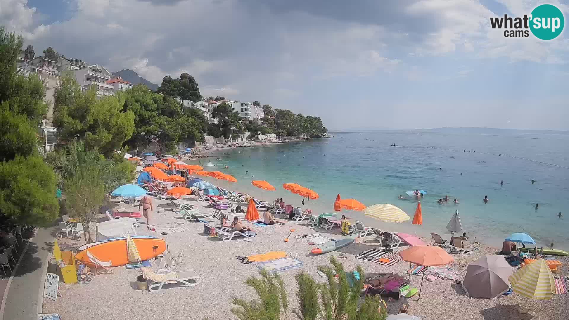 Webcam Lučica Beach Brela – Live View from the Adriatic Coast