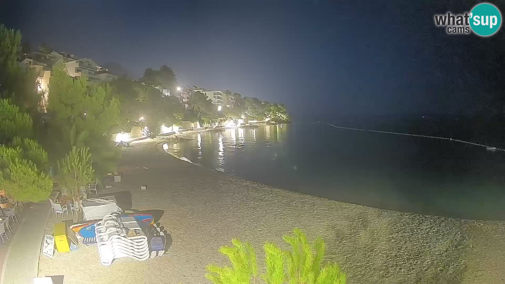 Webcam Plage Lučica Brela – Vue en direct sur la côte adriatique