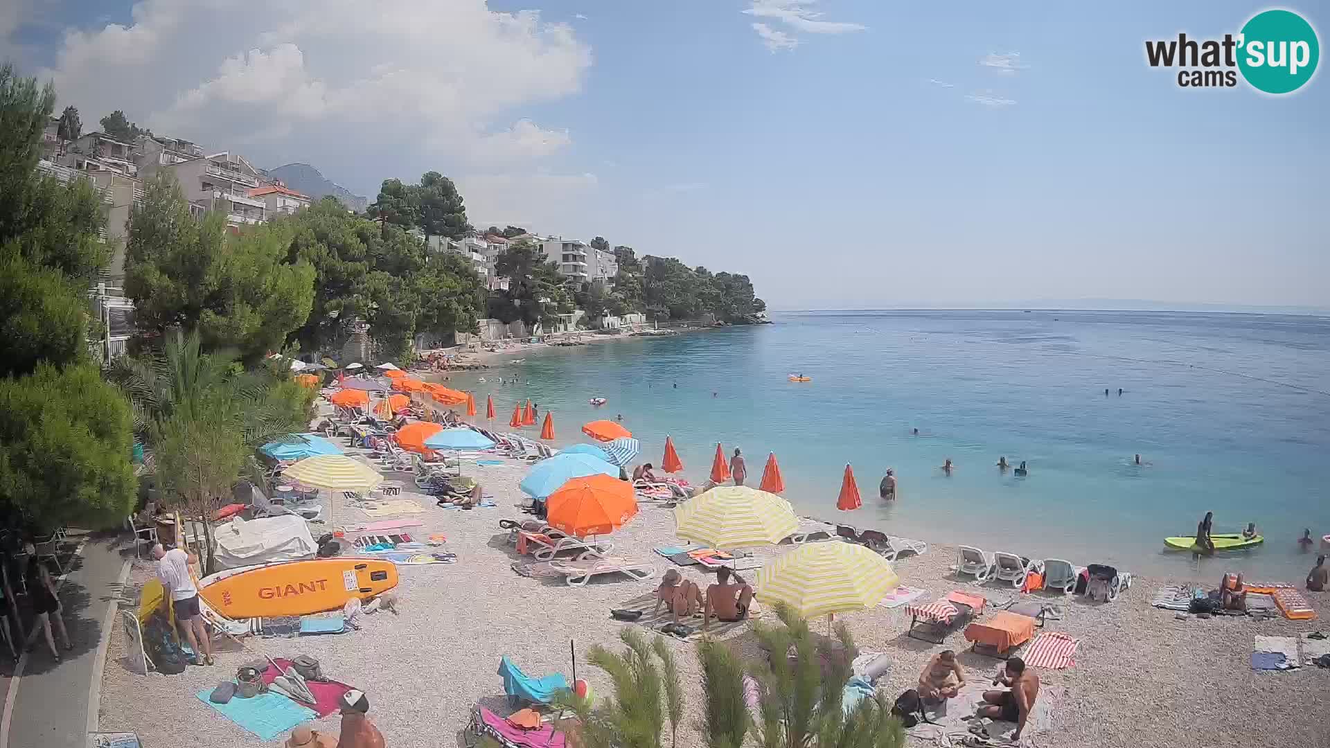 Webcam Lučica Beach Brela – Live View from the Adriatic Coast