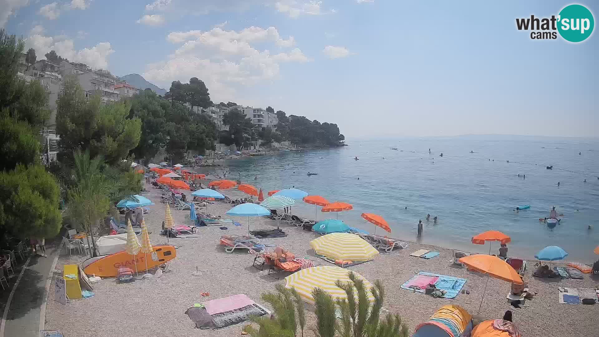 Webcam Playa Lučica Brela – Vista en directo de la costa adriática