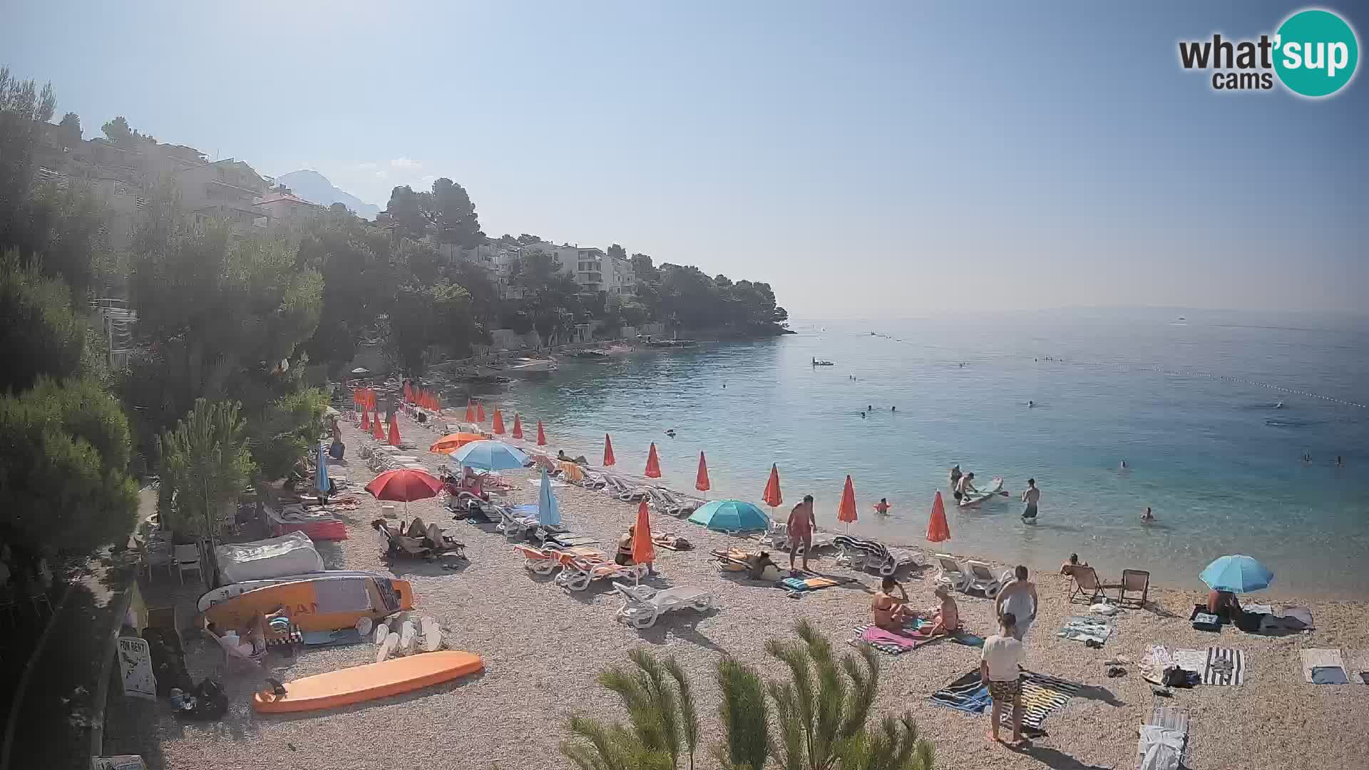 Webcam Spiaggia Lučica Brela – Vista live sulla costa adriatica
