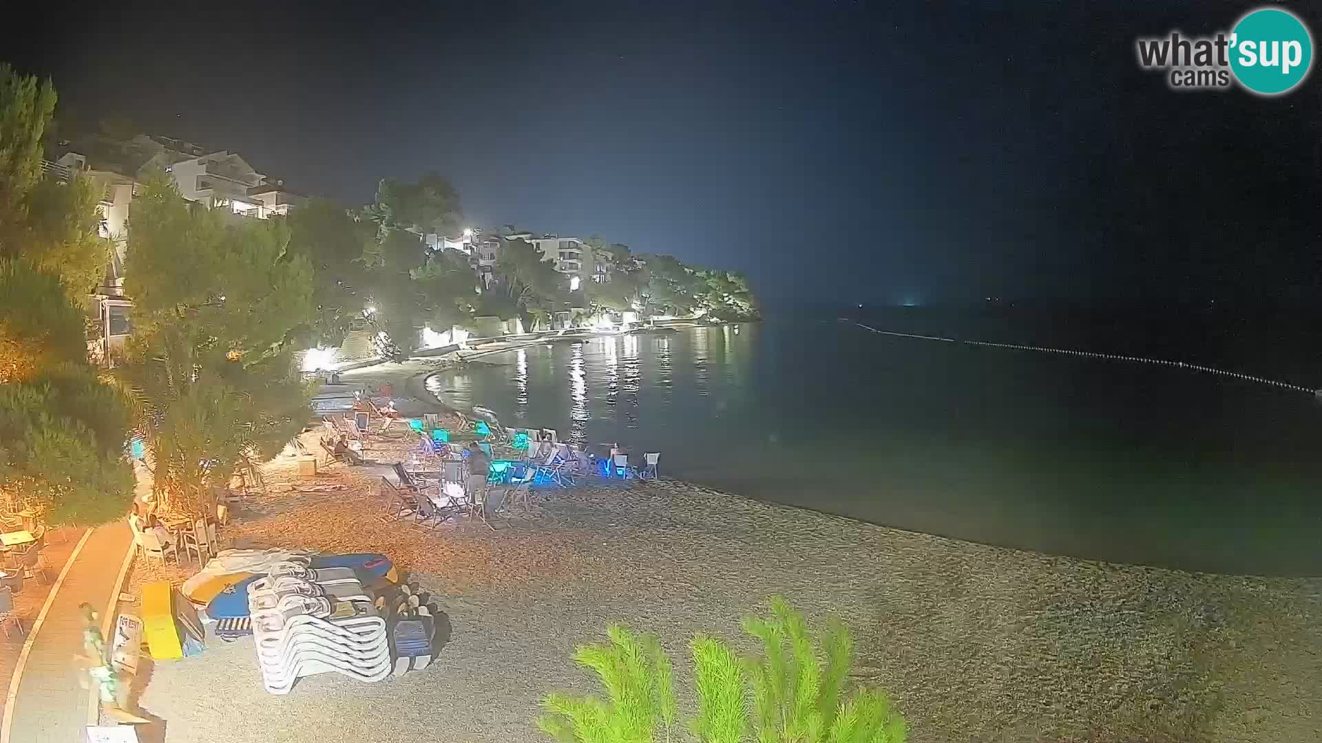Webcam Plage Lučica Brela – Vue en direct sur la côte adriatique