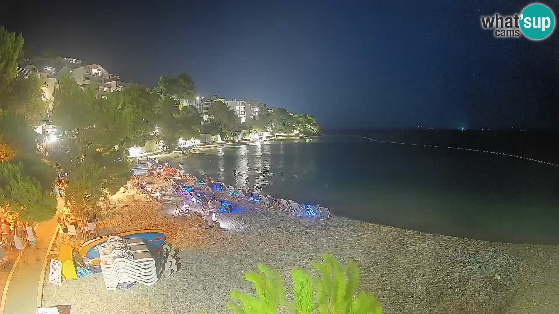 Webcam Plage Lučica Brela – Vue en direct sur la côte adriatique