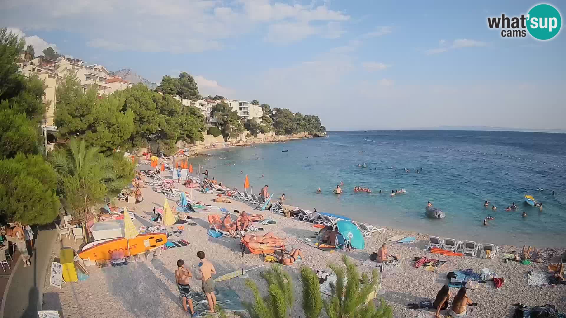 Webcam Lučica Beach Brela – Live View from the Adriatic Coast