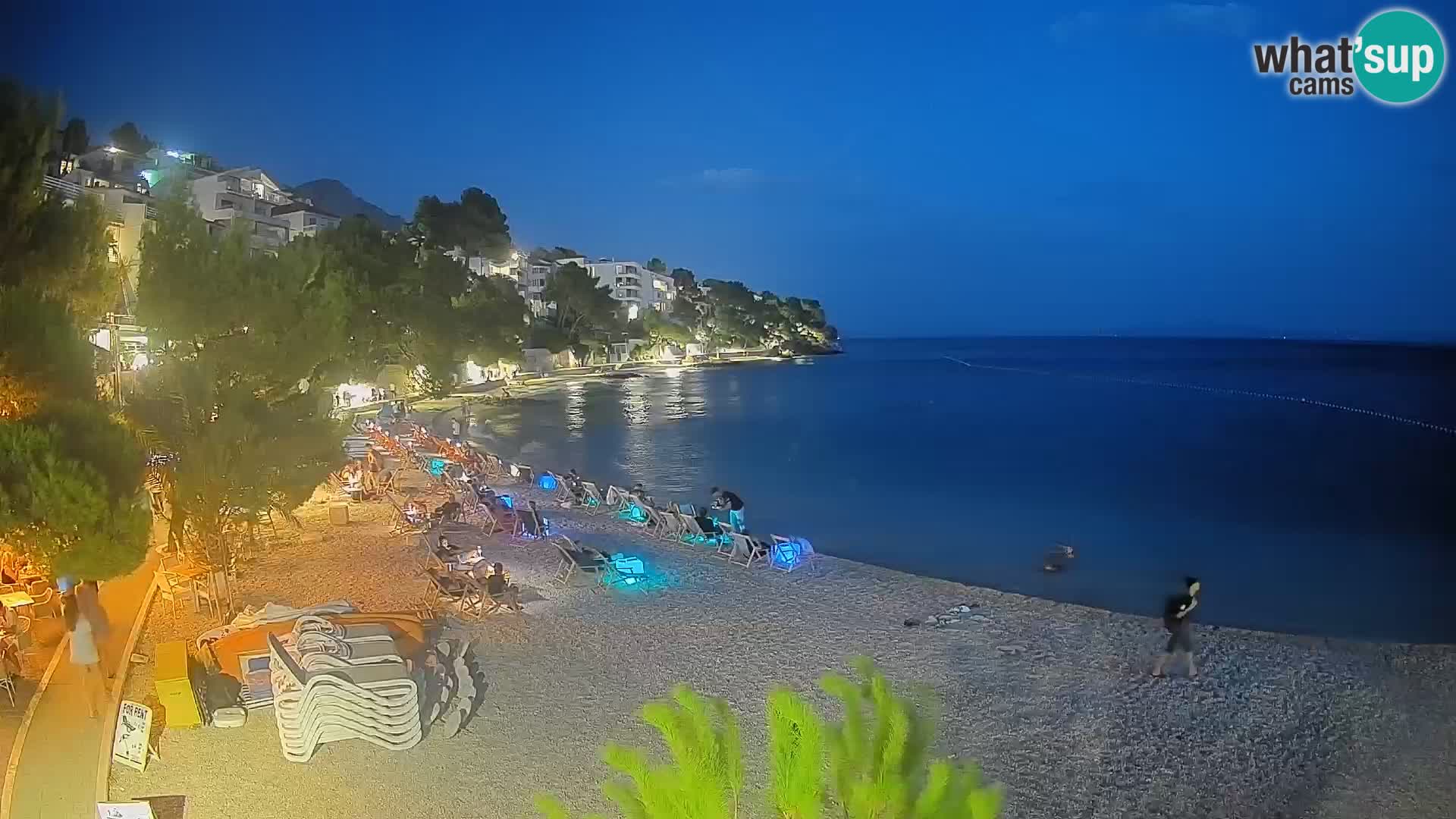 Webcam Playa Lučica Brela – Vista en directo de la costa adriática