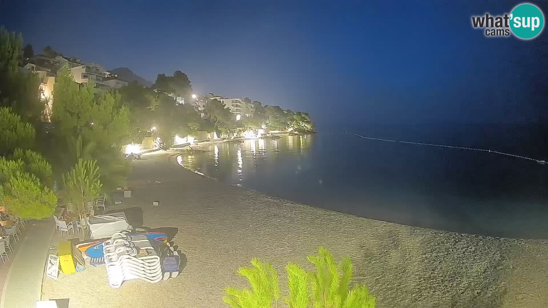 Webcam Plage Lučica Brela – Vue en direct sur la côte adriatique