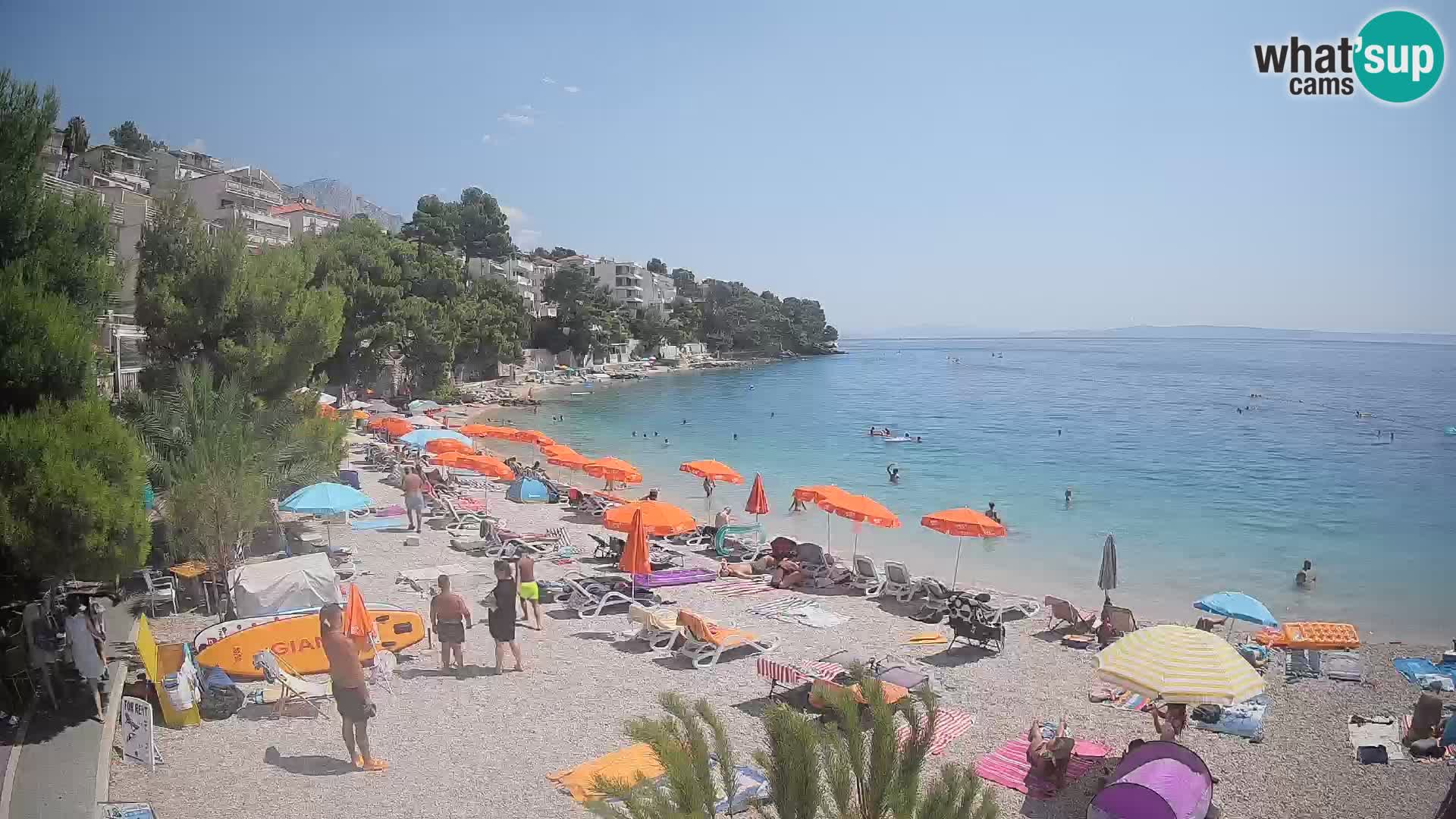 Webcam Playa Lučica Brela – Vista en directo de la costa adriática