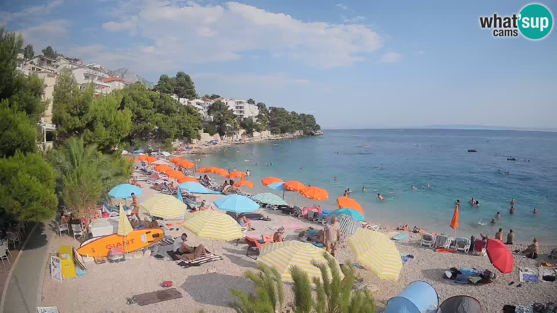 Webcam Playa Lučica Brela – Vista en directo de la costa adriática