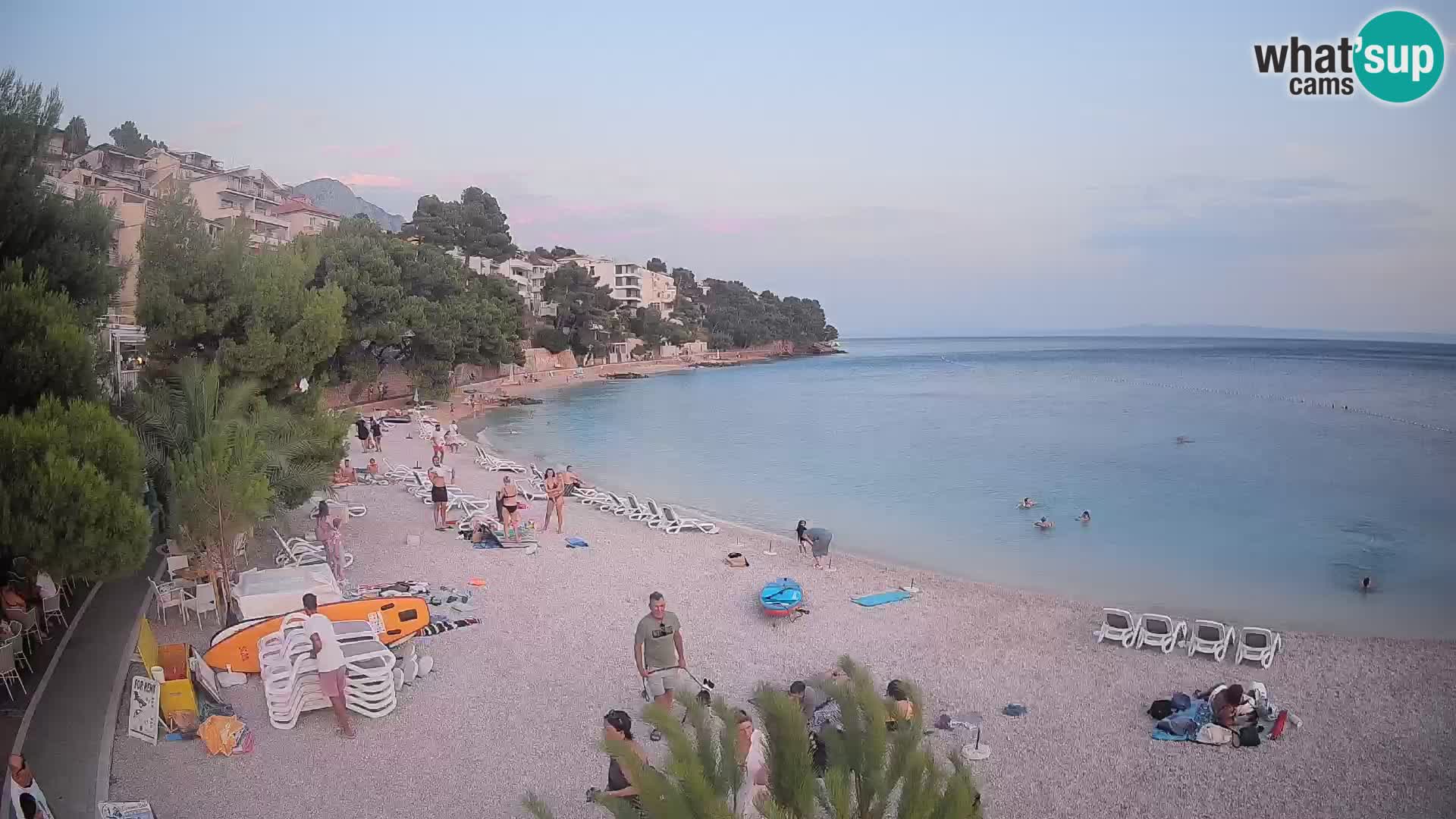 Webcam Spiaggia Lučica Brela – Vista live sulla costa adriatica
