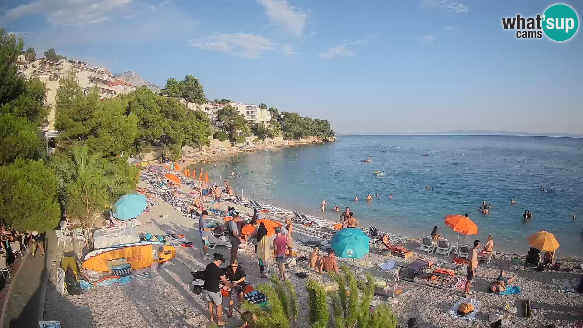 Webcam Lučica Beach Brela – Live View from the Adriatic Coast