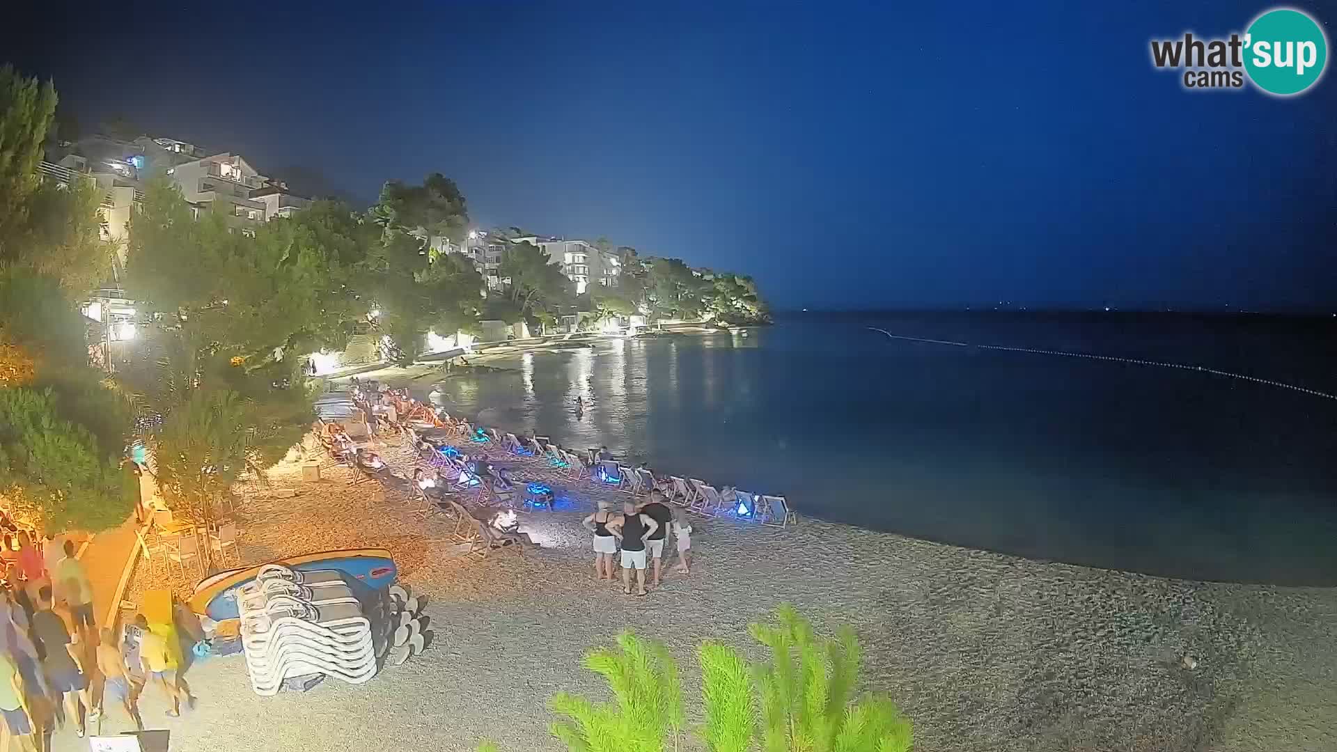 Webcam Lučica Strand Beach Brela – Liveblick von der Adriaküste