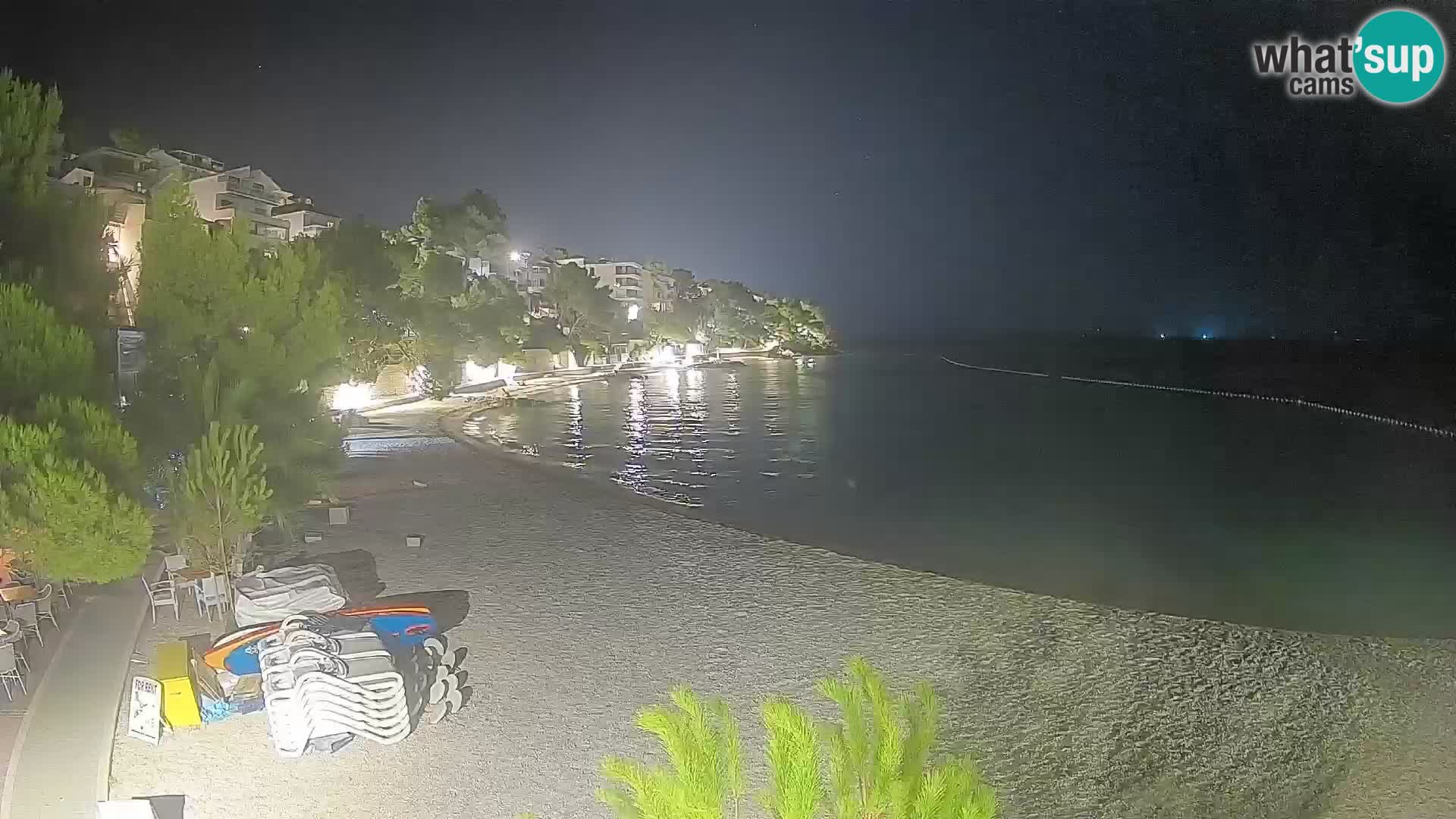 Webcam Lučica Strand Beach Brela – Liveblick von der Adriaküste