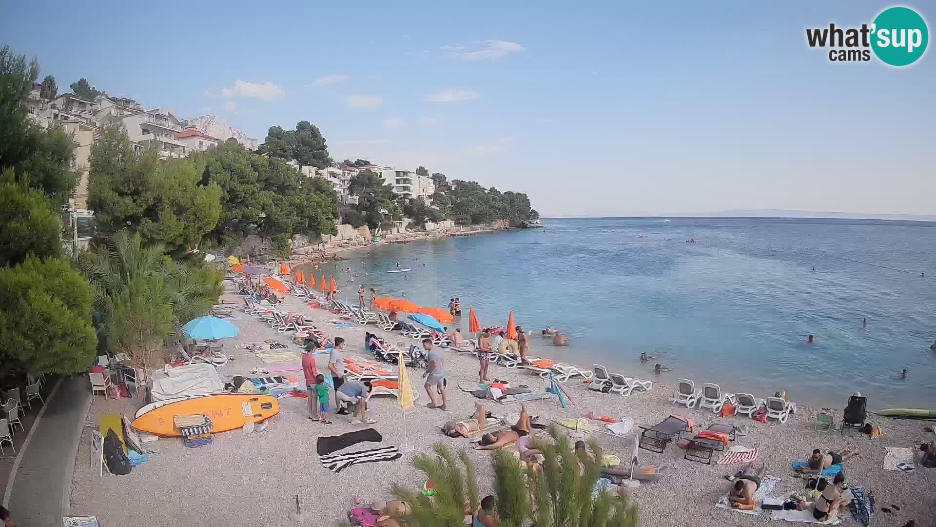 Webcam Lučica Beach Brela – Live View from the Adriatic Coast