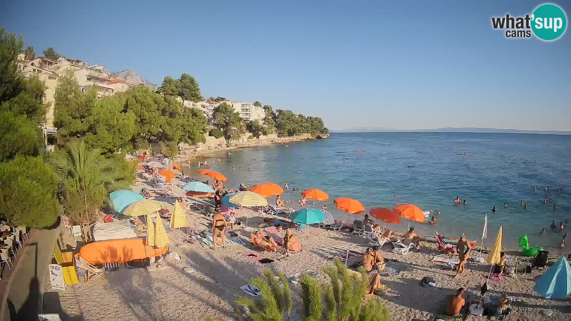 Webcam Playa Lučica Brela – Vista en directo de la costa adriática