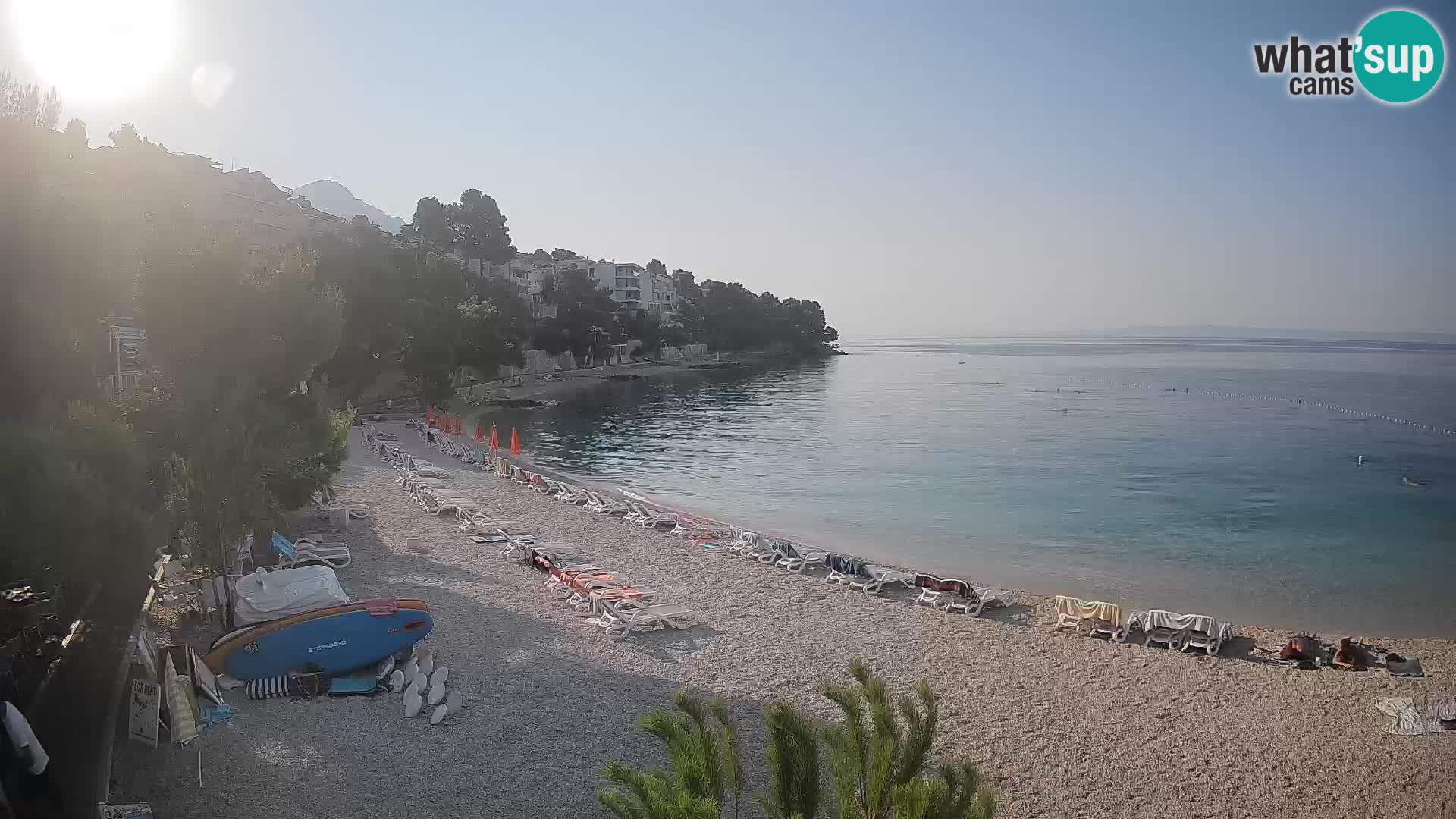 Webcam Playa Lučica Brela – Vista en directo de la costa adriática