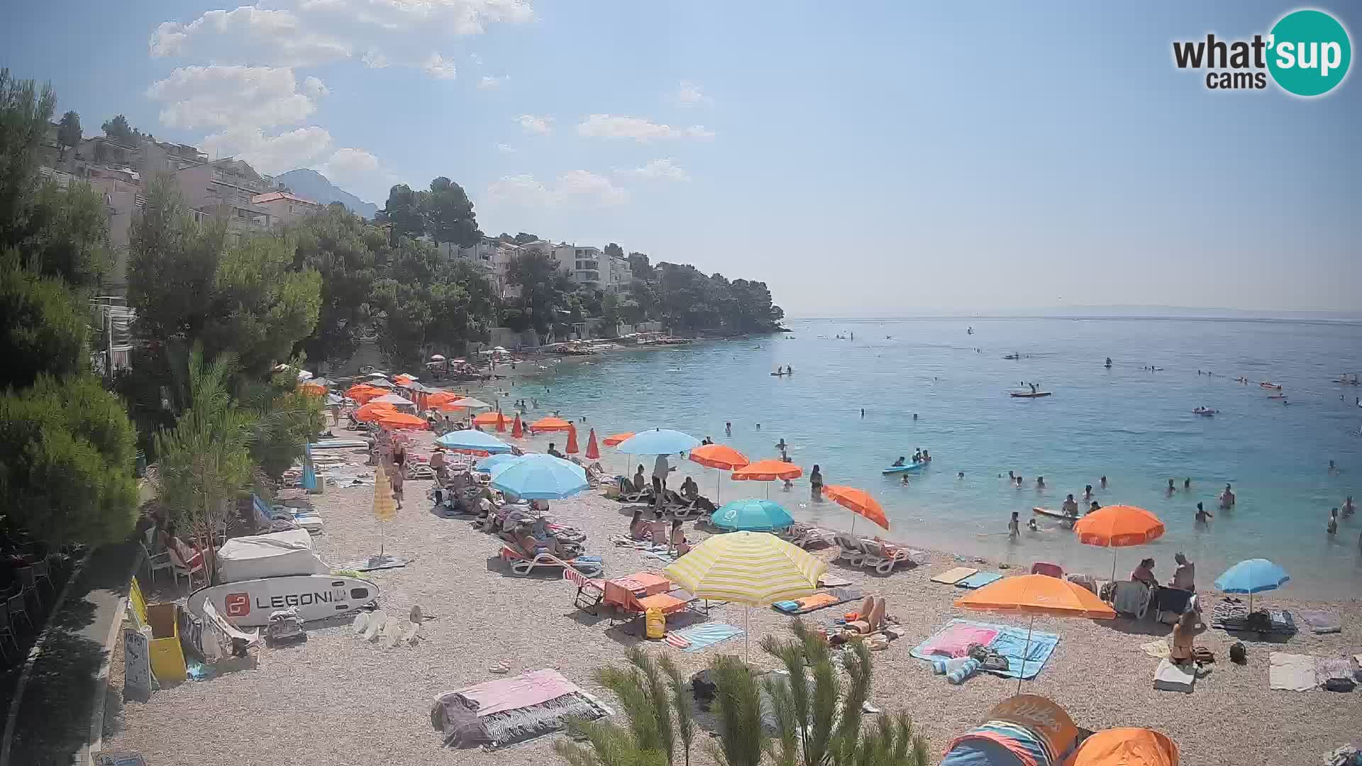 Webcam Playa Lučica Brela – Vista en directo de la costa adriática