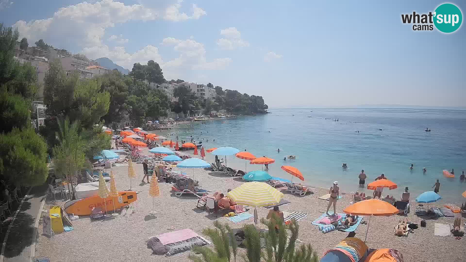 Webcam Lučica Beach Brela – Live View from the Adriatic Coast