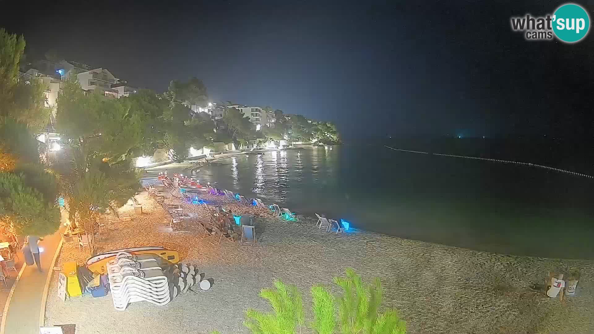 Webcam Lučica Strand Beach Brela – Liveblick von der Adriaküste