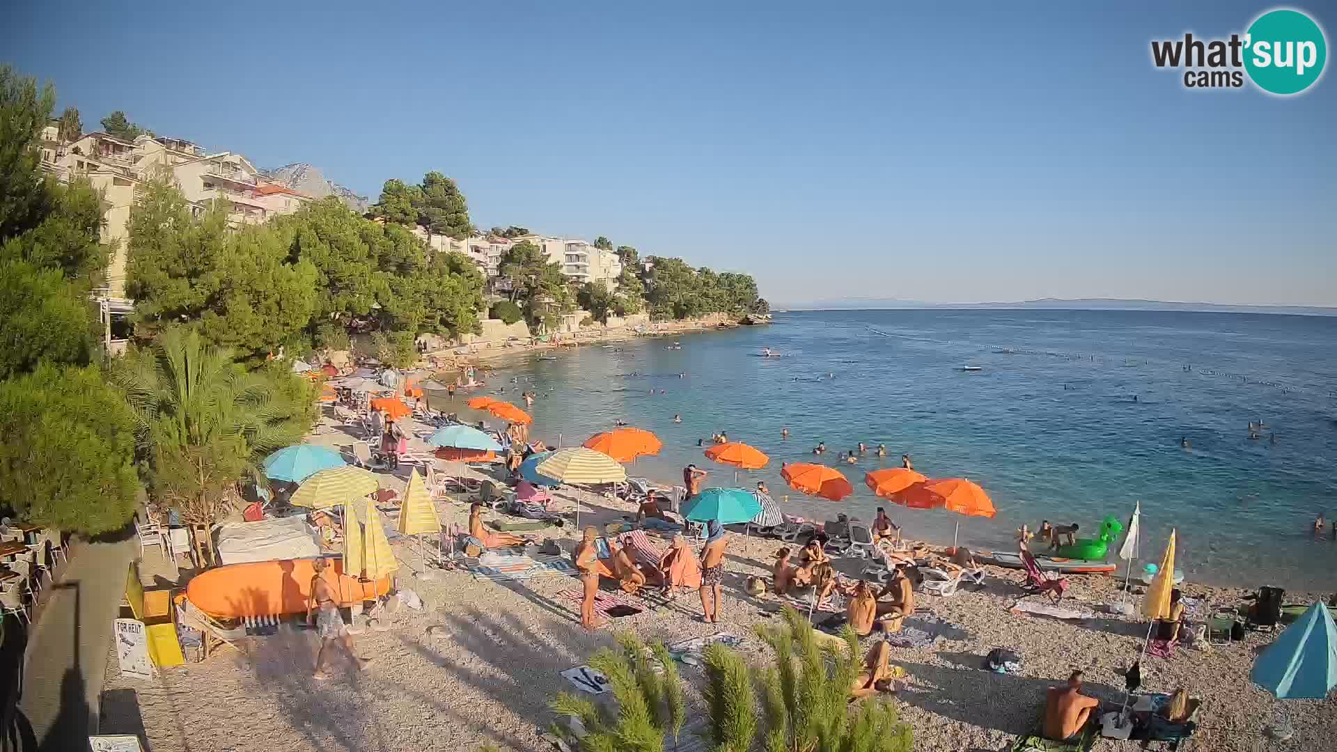 Webcam Playa Lučica Brela – Vista en directo de la costa adriática