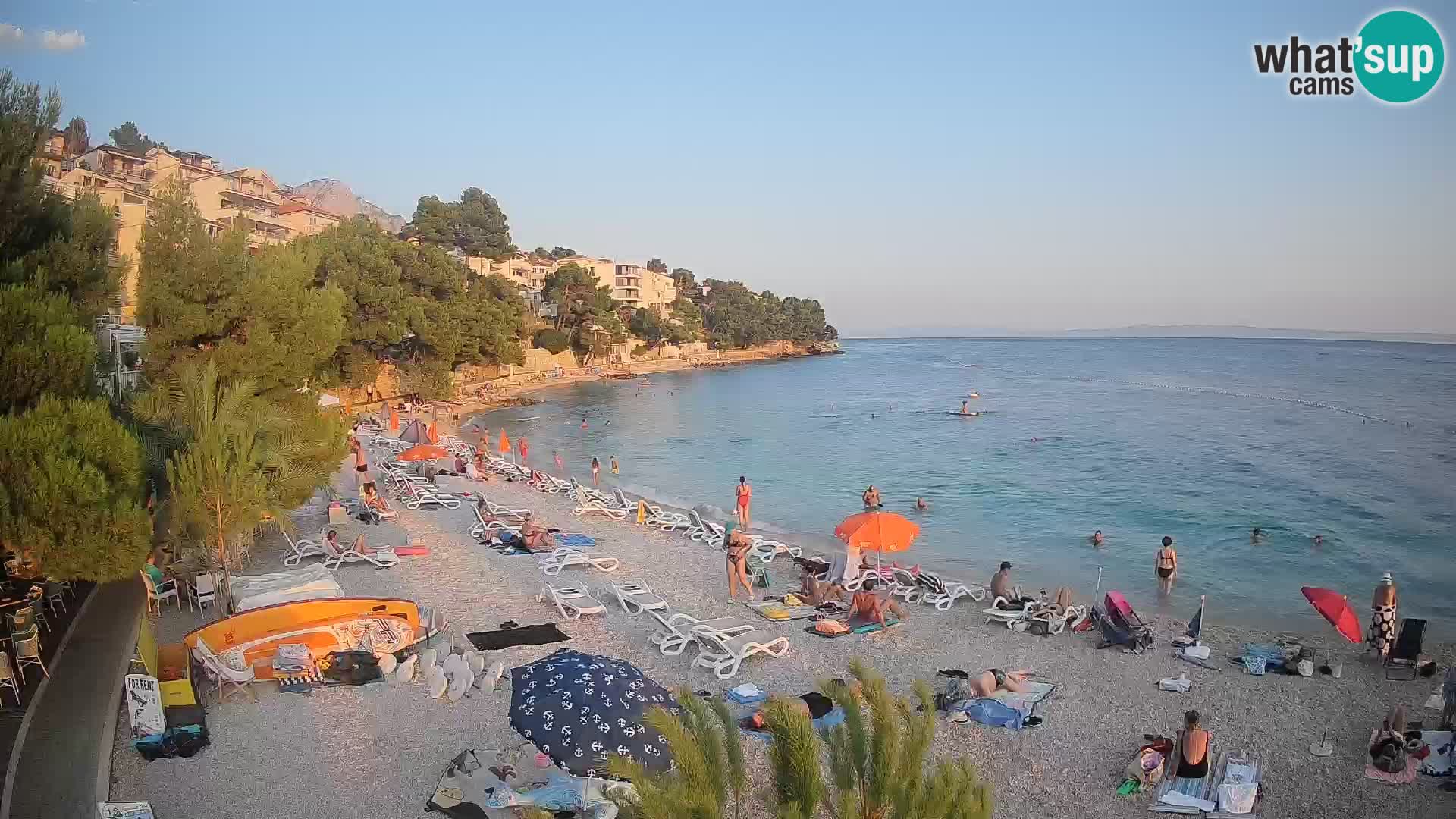 Webcam Lučica Beach Brela – Live View from the Adriatic Coast