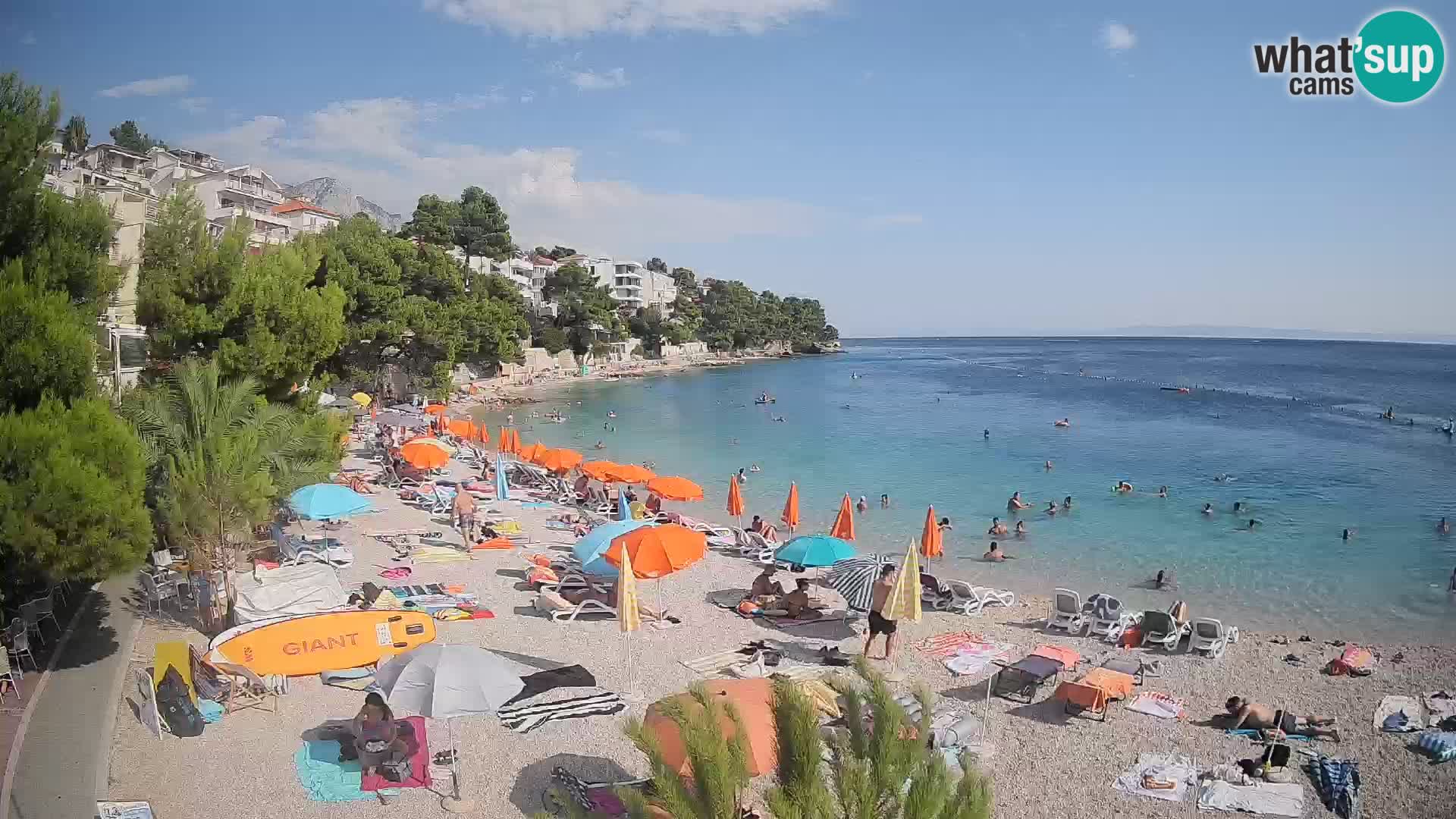 Webcam Lučica Beach Brela – Live View from the Adriatic Coast