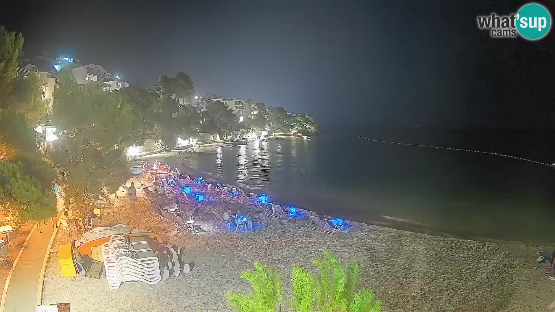 Webcam Plage Lučica Brela – Vue en direct sur la côte adriatique