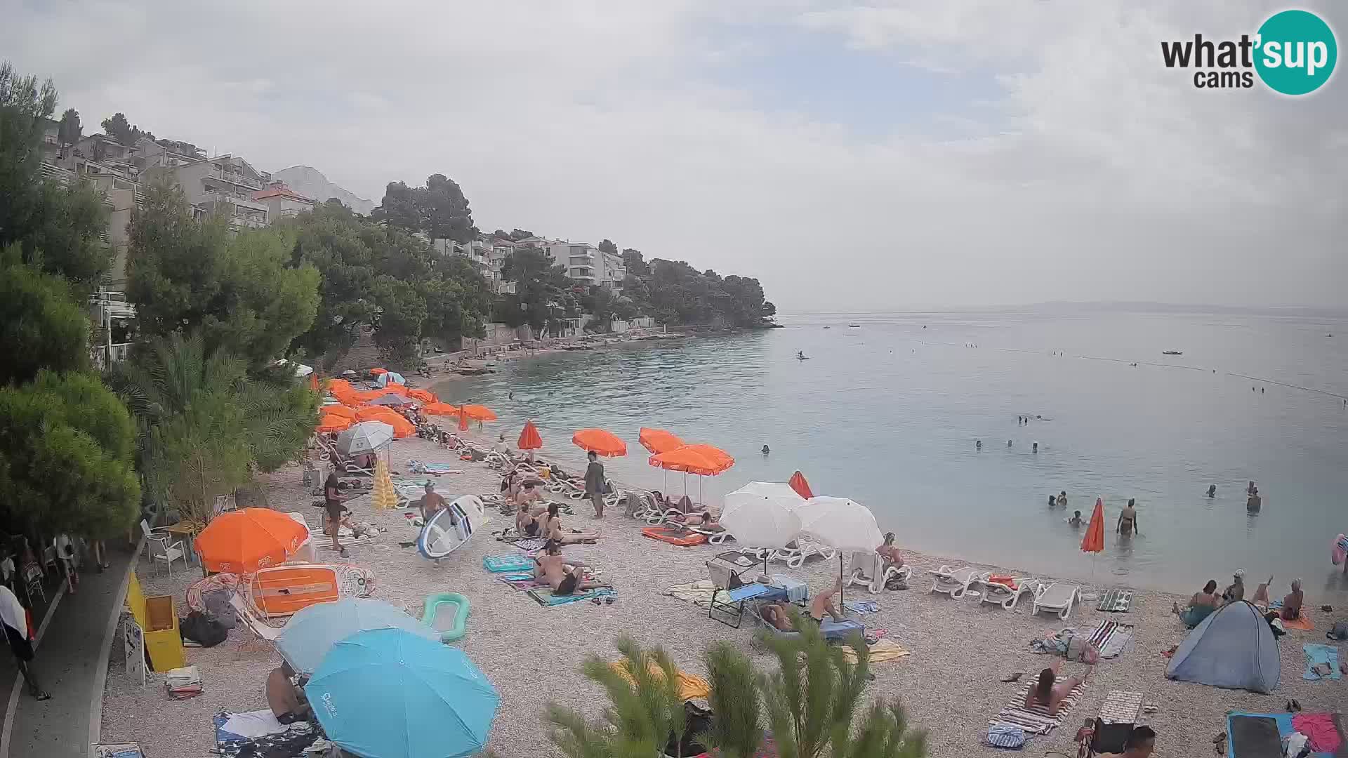 Webcam Playa Lučica Brela – Vista en directo de la costa adriática