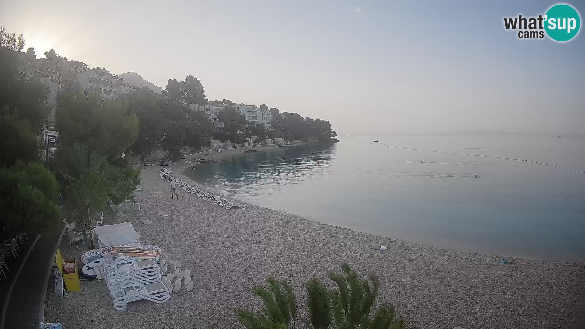 Webcam Plage Lučica Brela – Vue en direct sur la côte adriatique