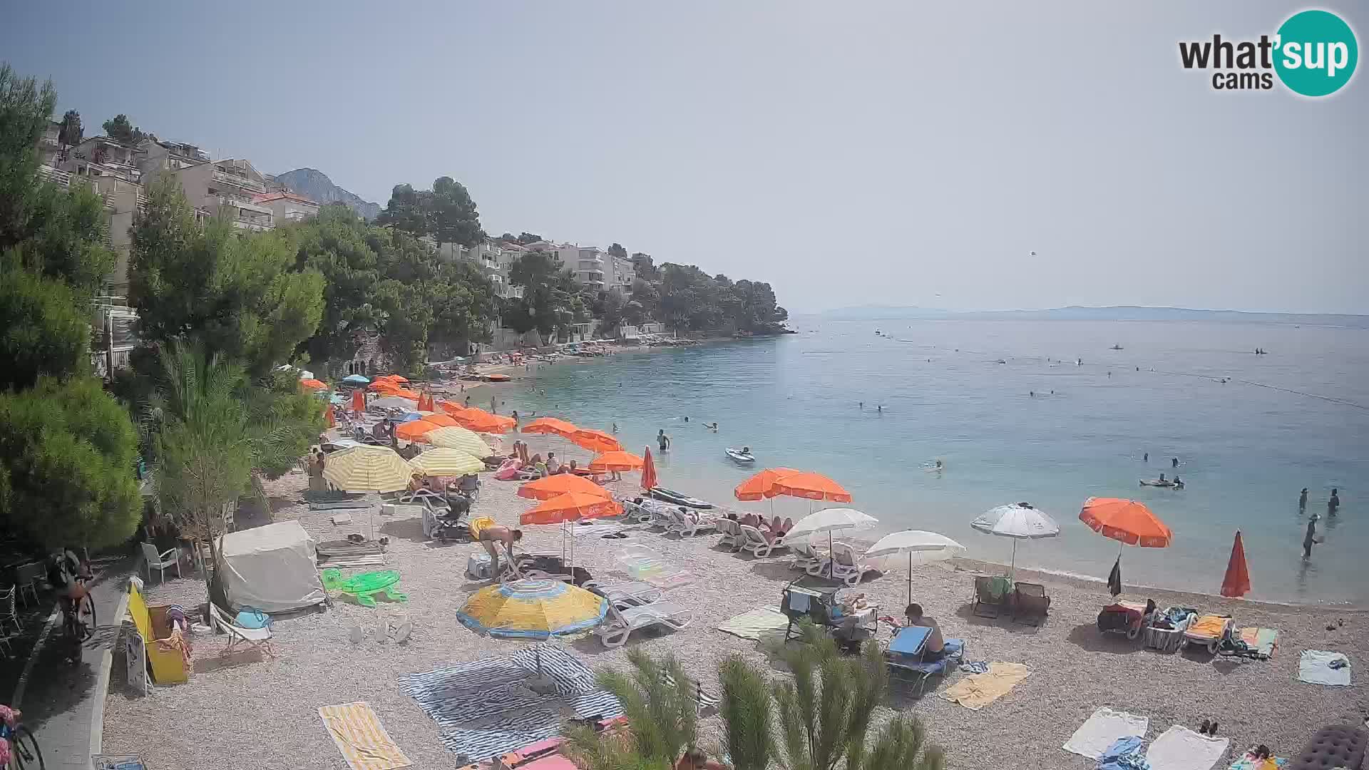 Webcam Playa Lučica Brela – Vista en directo de la costa adriática