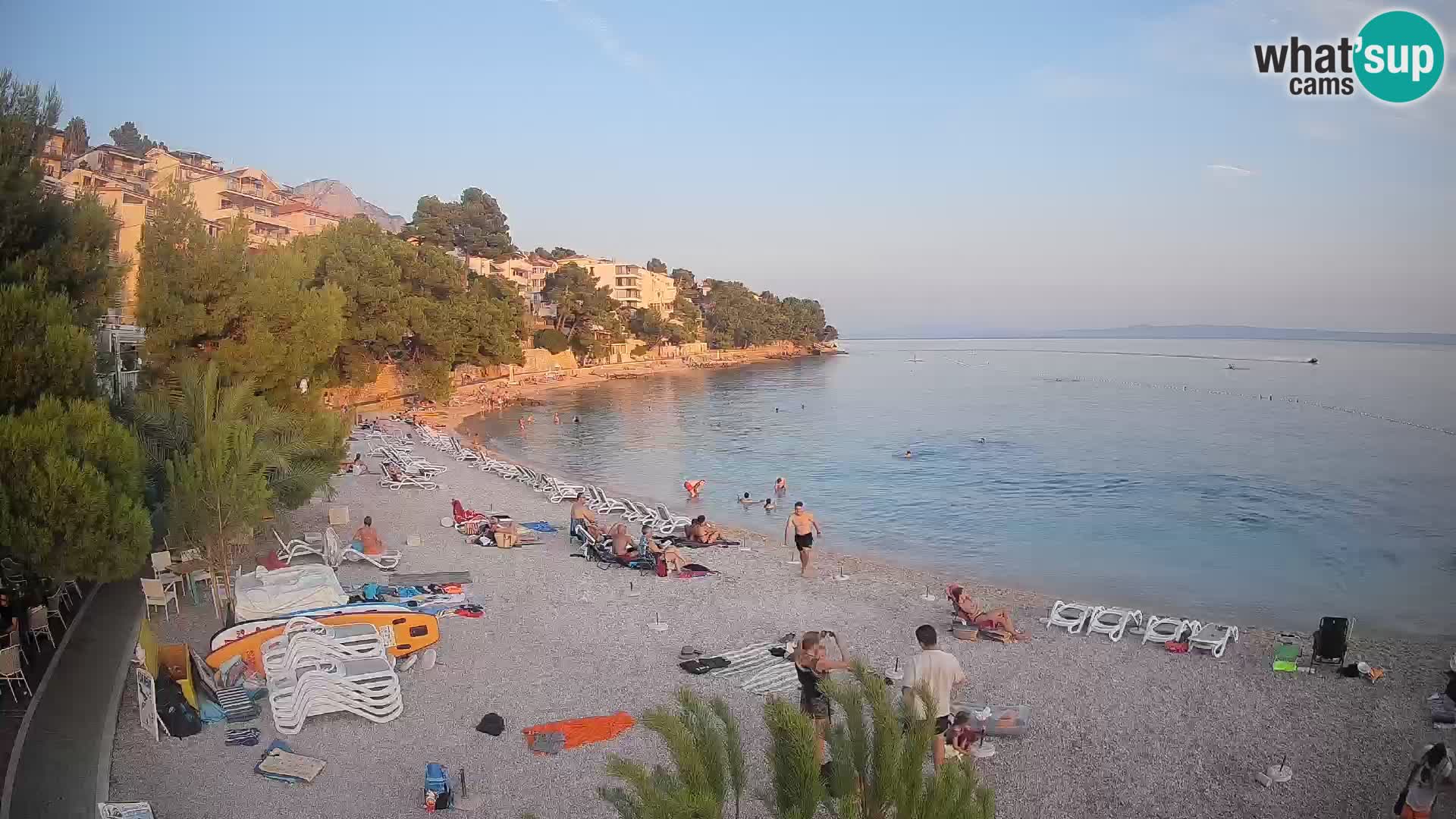 Webcam Playa Lučica Brela – Vista en directo de la costa adriática