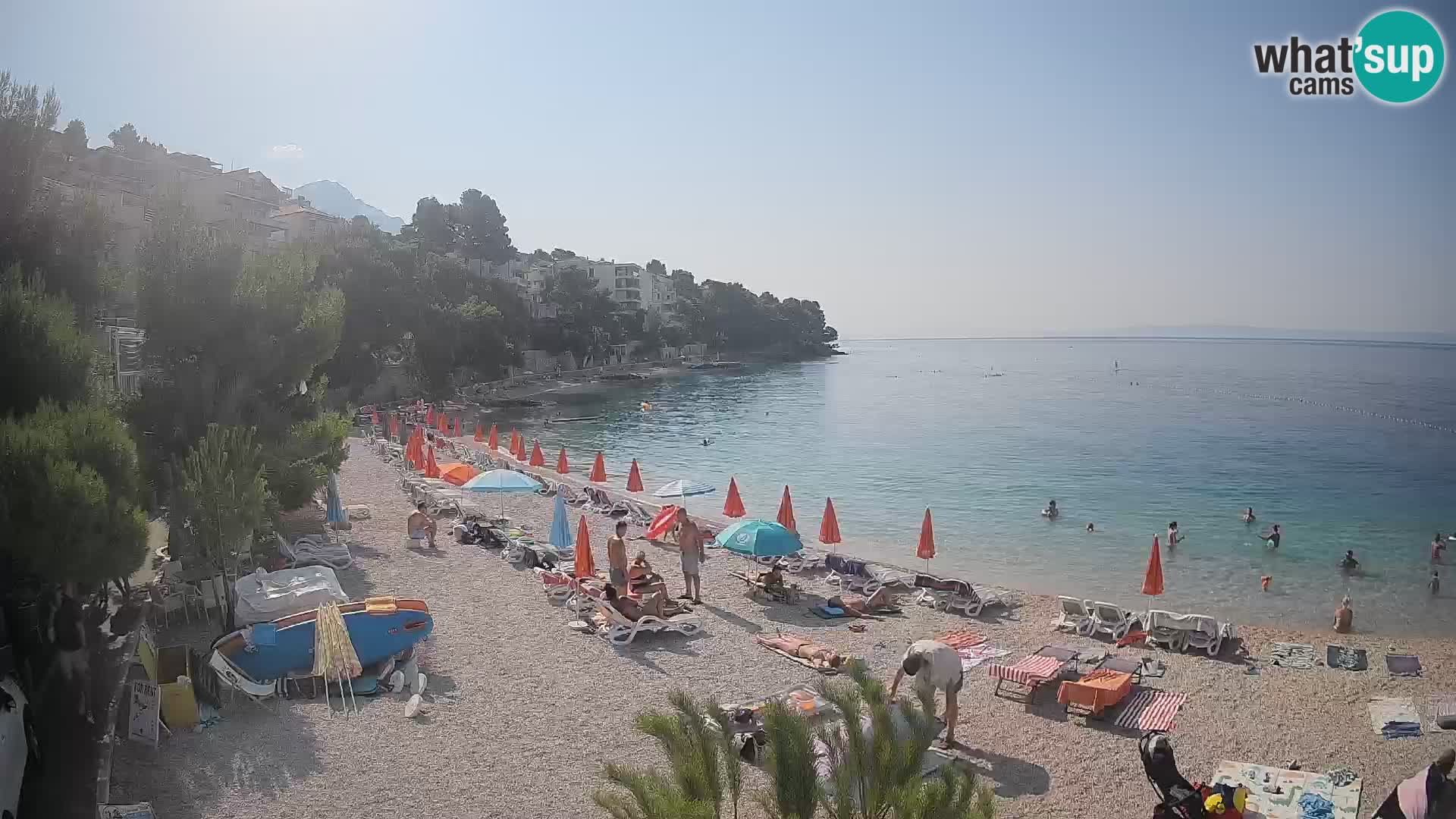 Webcam Lučica Beach Brela – Live View from the Adriatic Coast