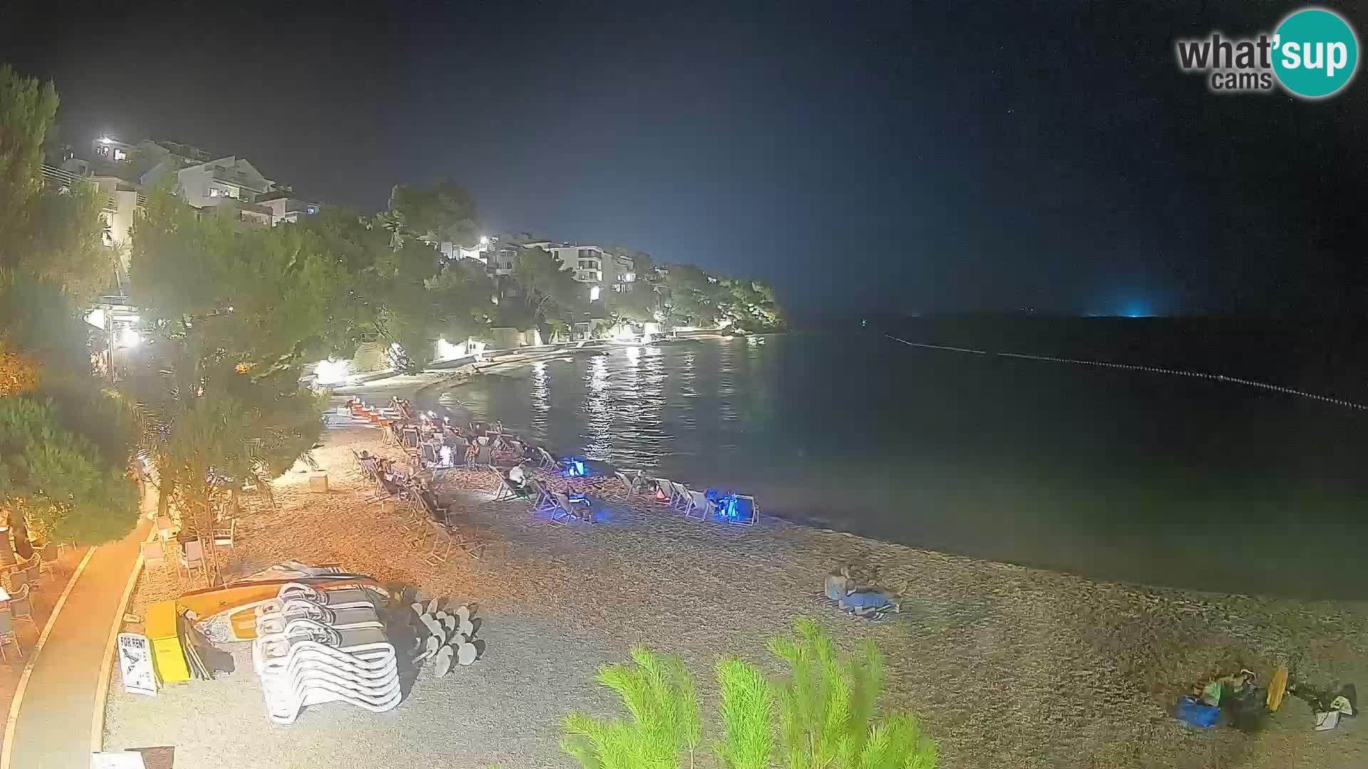 Webcam Lučica Strand Beach Brela – Liveblick von der Adriaküste