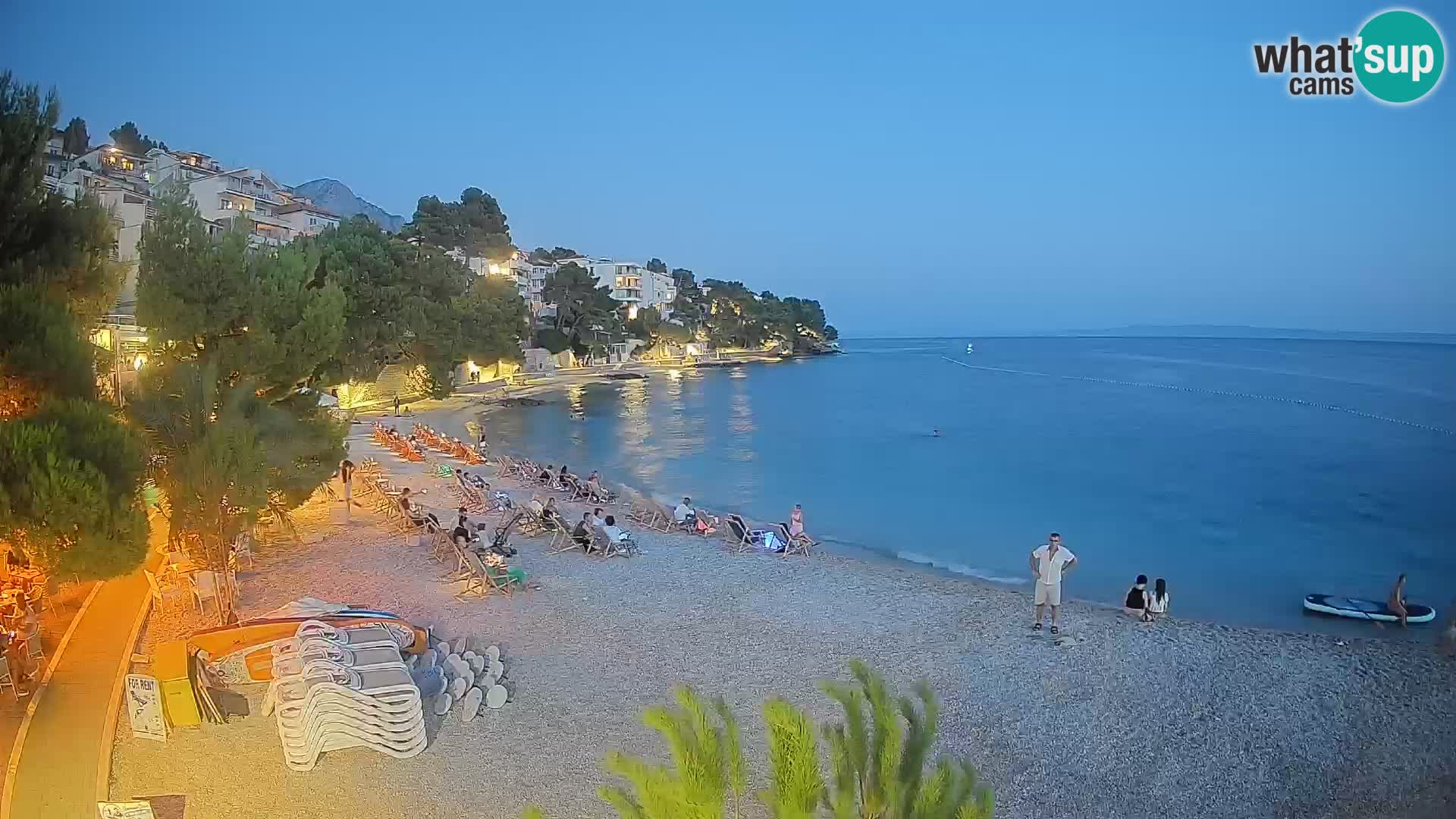 Webcam Playa Lučica Brela – Vista en directo de la costa adriática