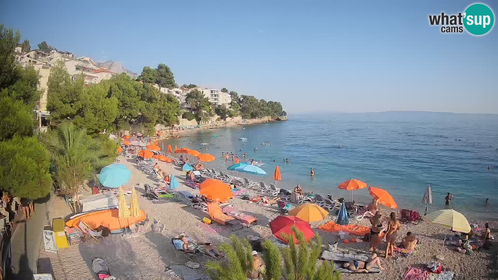 Webcam Playa Lučica Brela – Vista en directo de la costa adriática