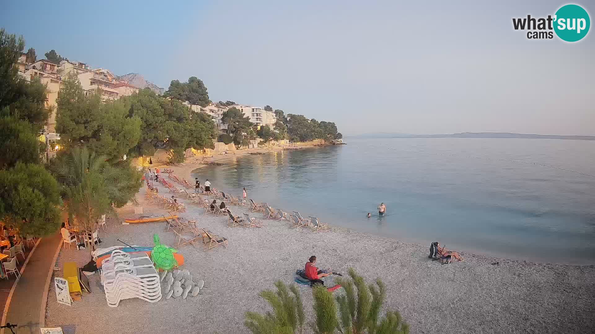 Webcam Playa Lučica Brela – Vista en directo de la costa adriática