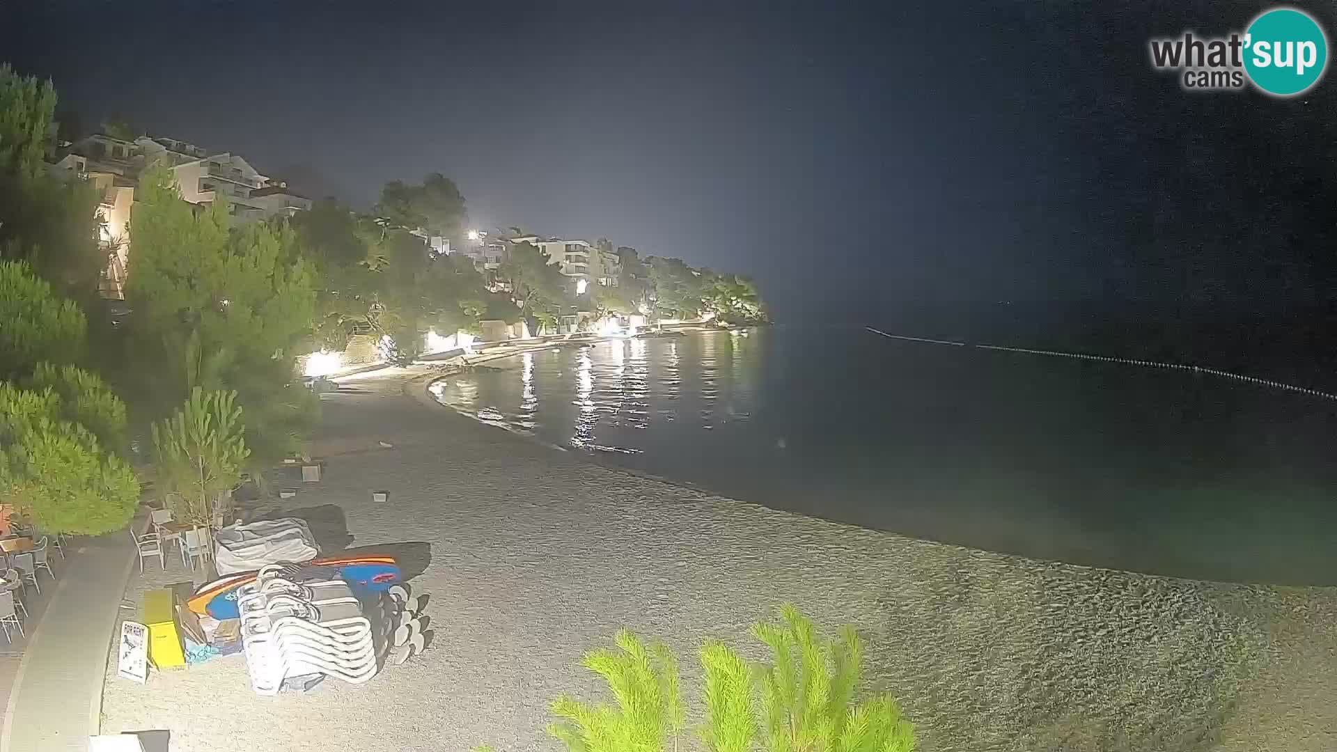 Webcam Plage Lučica Brela – Vue en direct sur la côte adriatique
