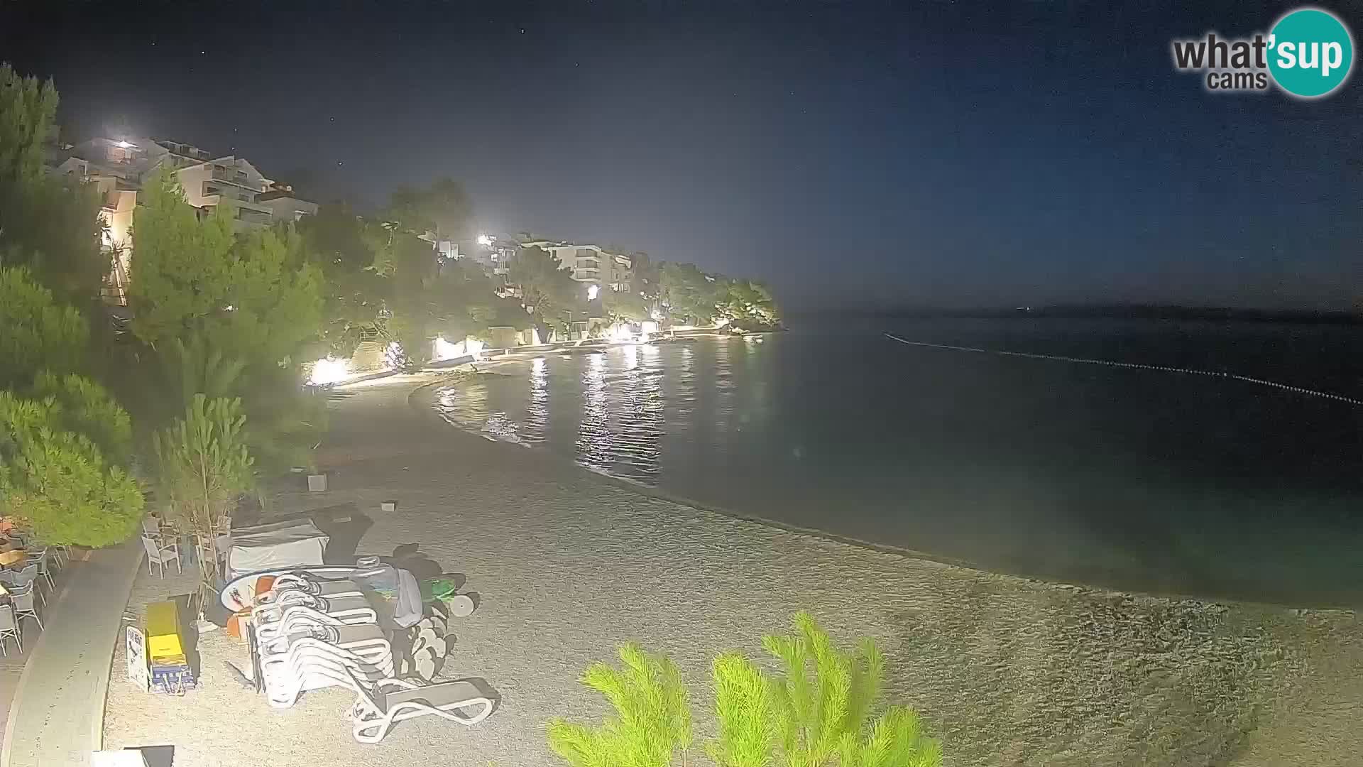 Webcam Playa Lučica Brela – Vista en directo de la costa adriática