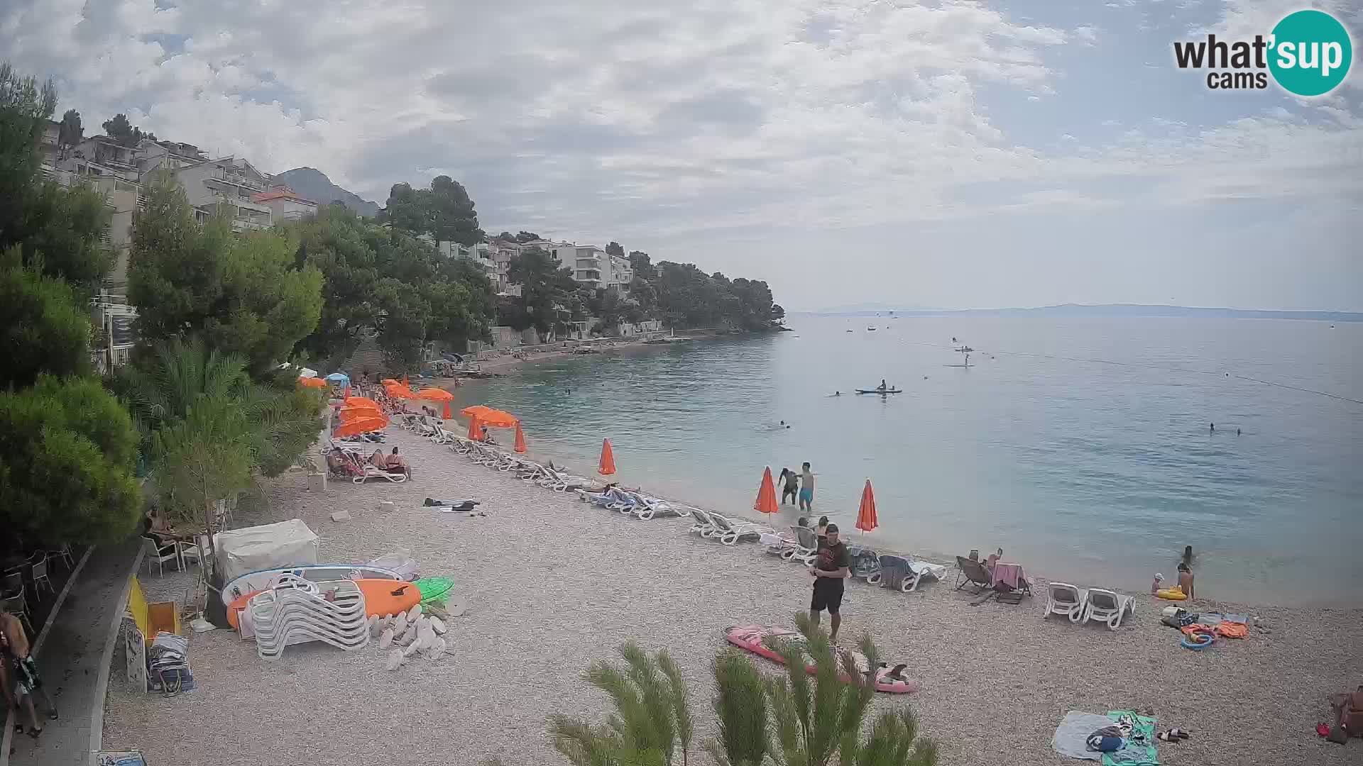 Webcam Playa Lučica Brela – Vista en directo de la costa adriática